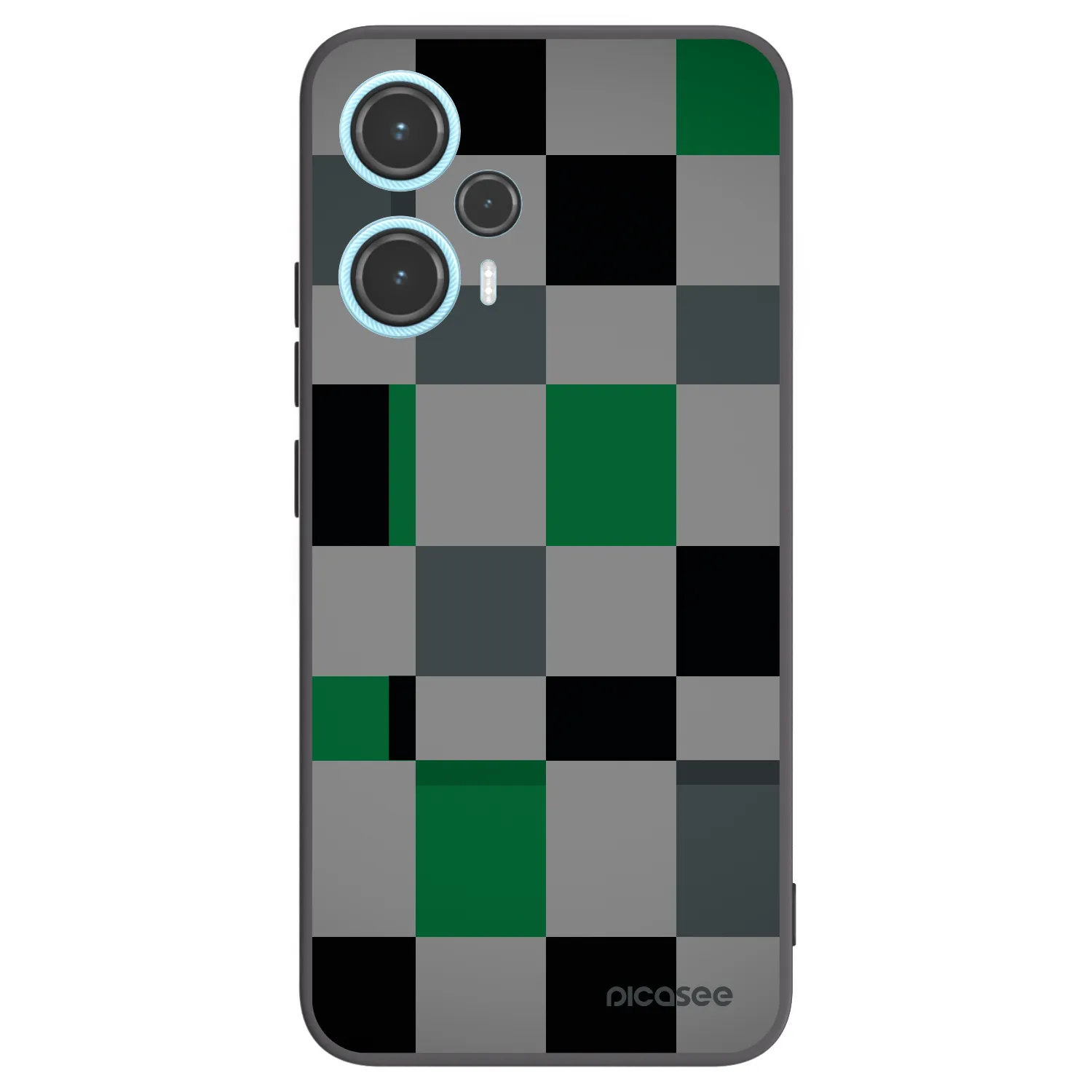 Picasee silikonski črni ovitek za Xiaomi Poco F5 - Block Grid