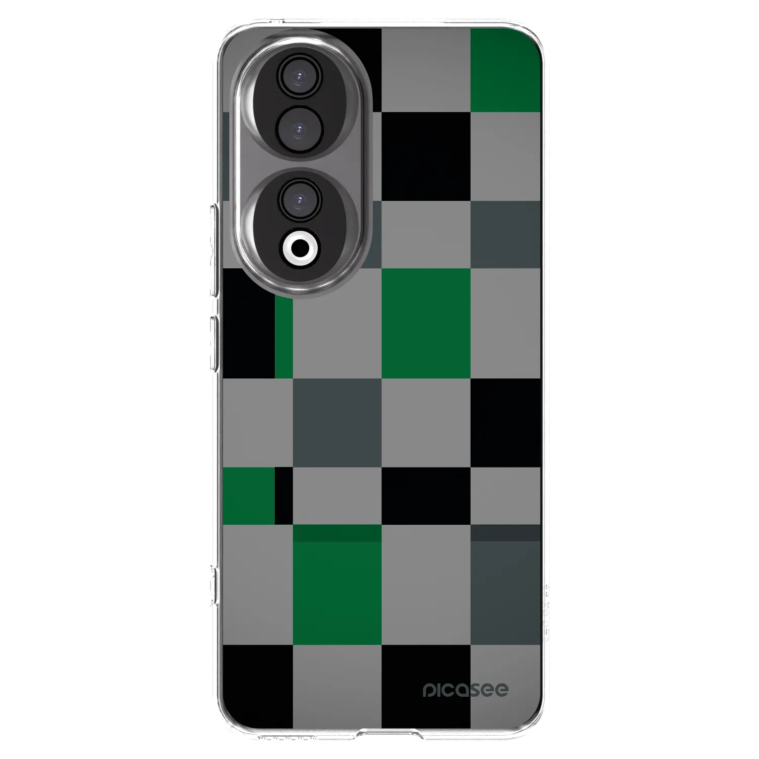 Picasee silikonski prozorni ovitek za Honor 90 5G - Block Grid