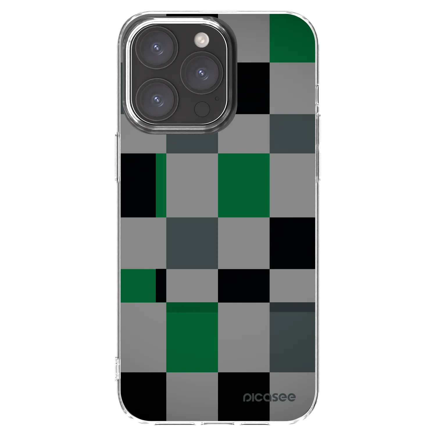 Picasee silikonski prozorni ovitek za Apple iPhone 15 Pro Max - Block Grid