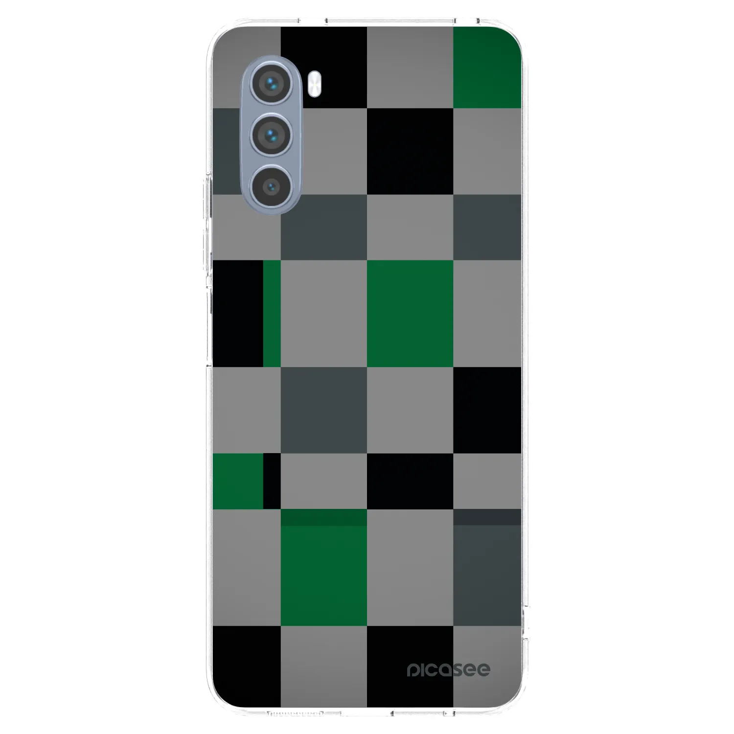 Picasee silikonski prozorni ovitek za Motorola Moto G62 - Block Grid