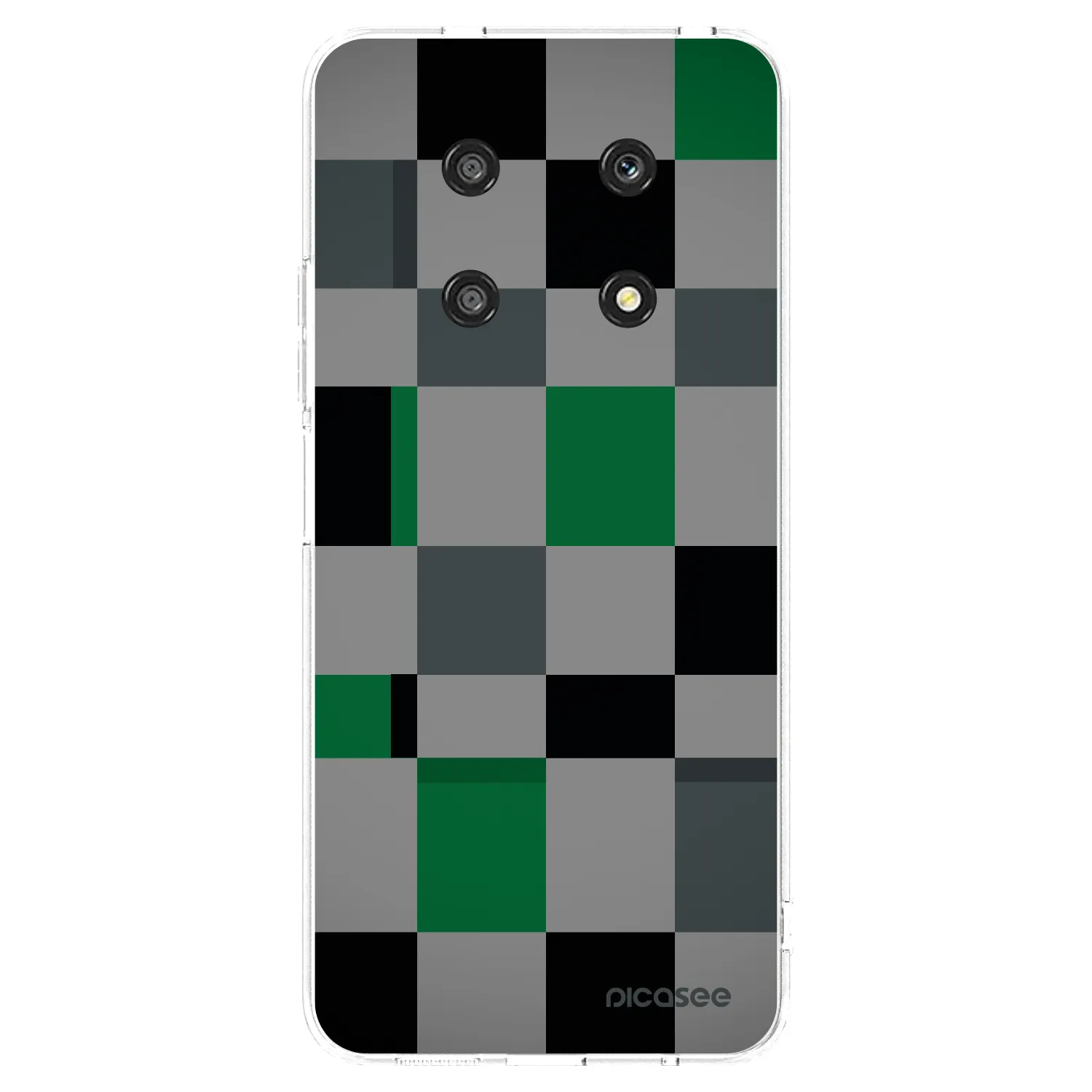 Picasee silikonski prozorni ovitek za Honor Magic4 Lite 5G - Block Grid