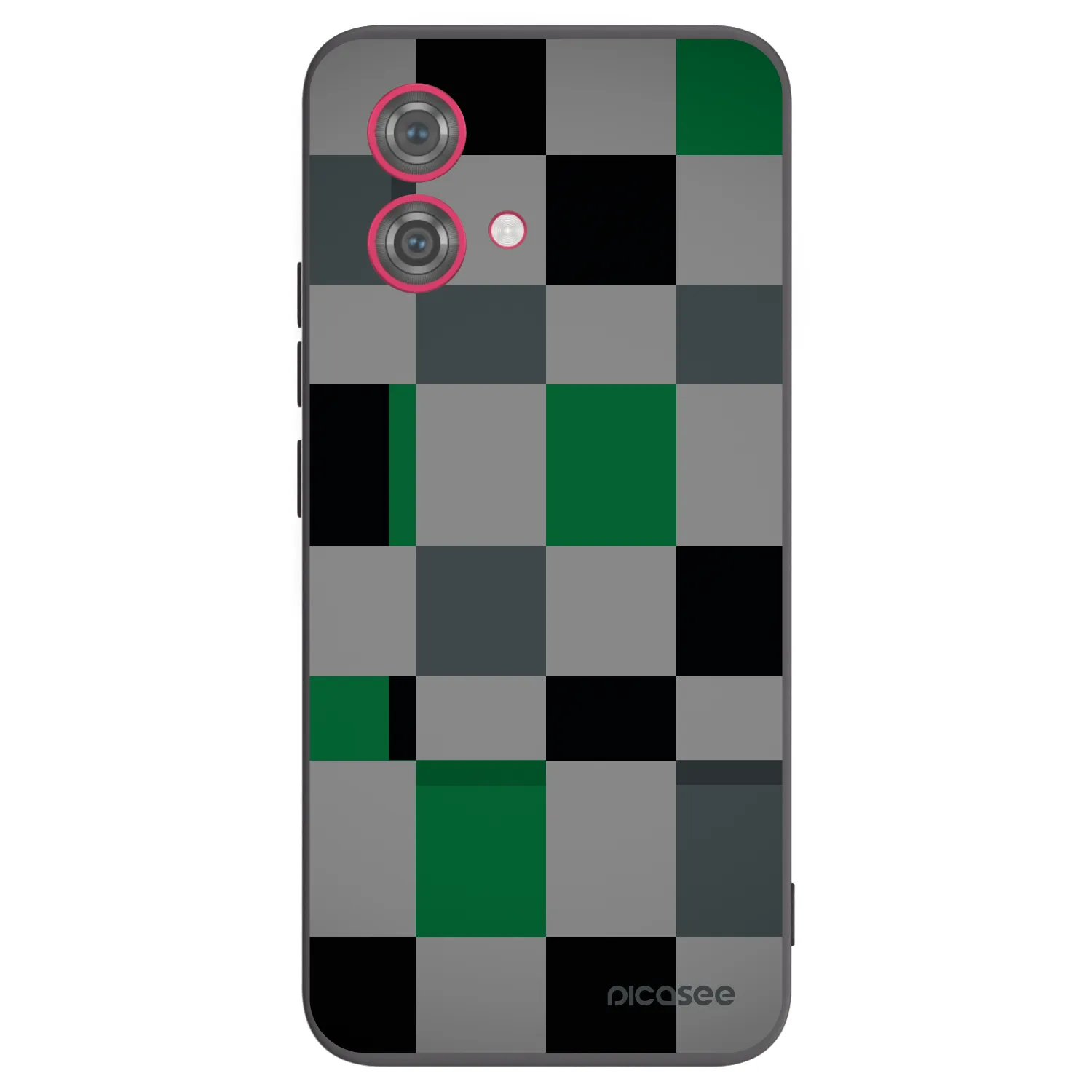 Picasee silikonski črni ovitek za Motorola Moto G84 5G - Block Grid