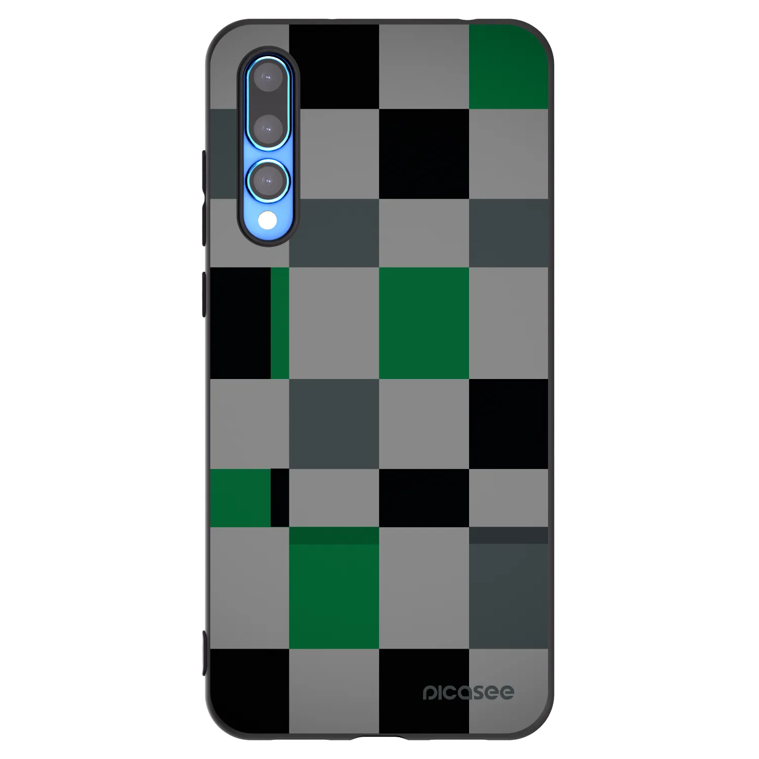 Picasee silikonski črni ovitek za Huawei P20 Pro - Block Grid