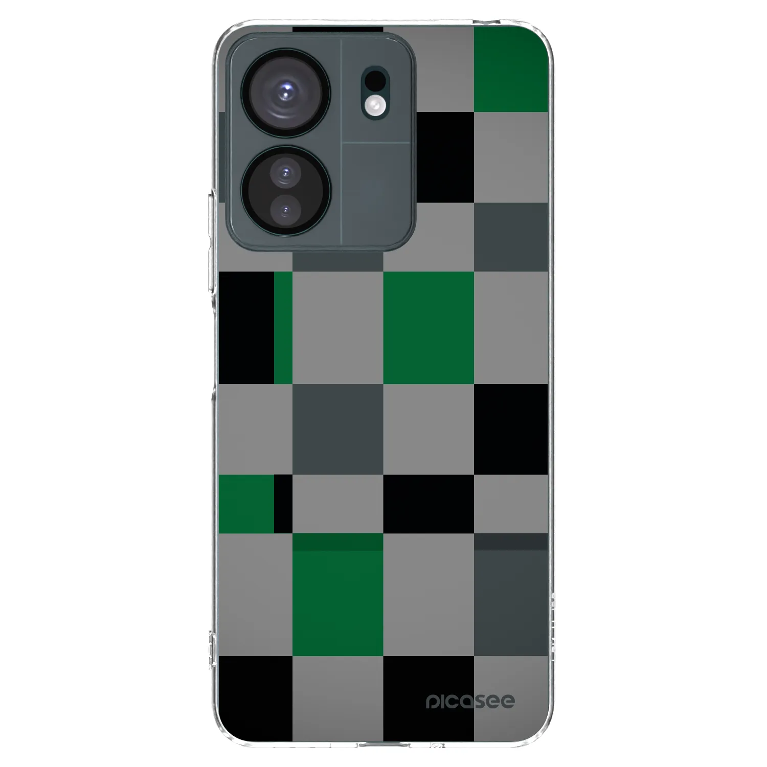 Picasee silikonski prozorni ovitek za Xiaomi Redmi 13C 4G - Block Grid