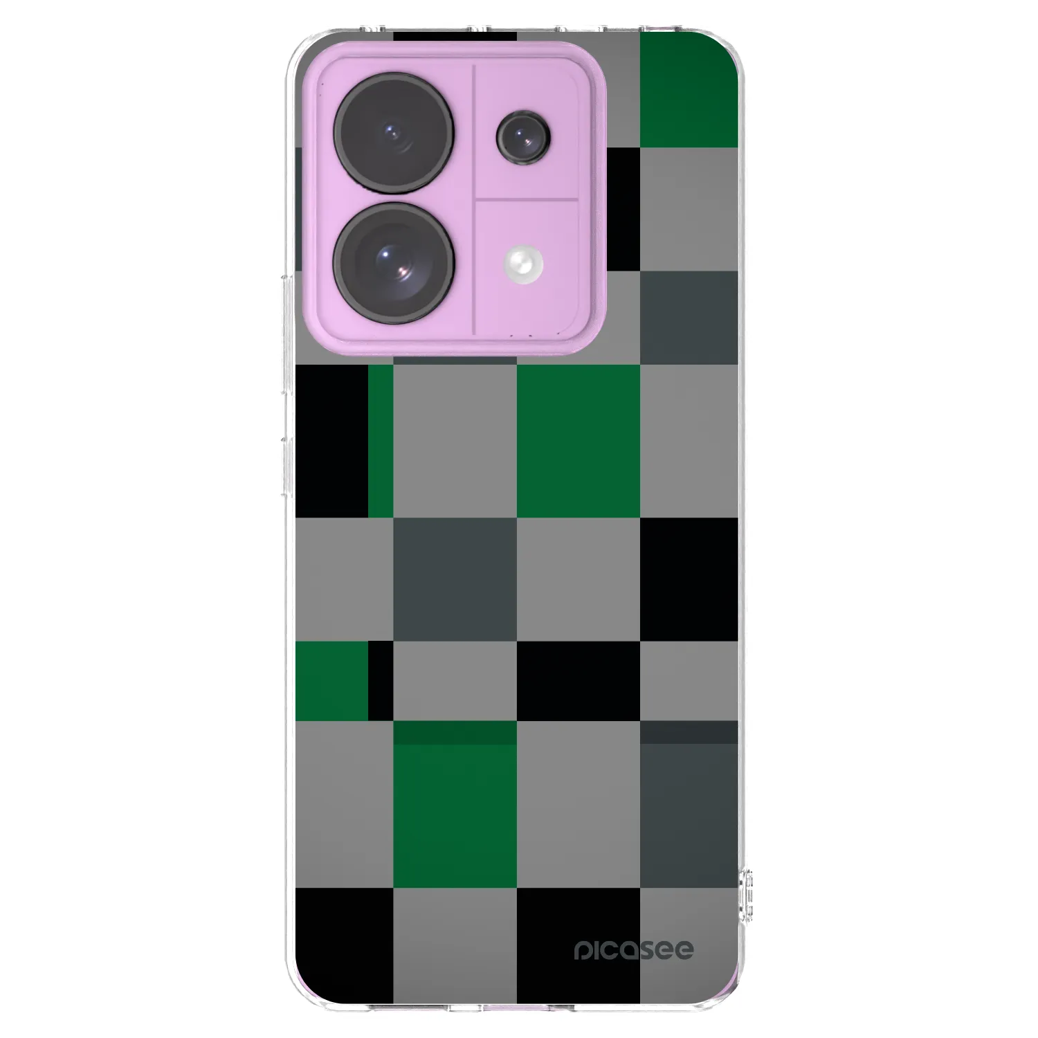 Picasee silikonski prozorni ovitek za Xiaomi Redmi Note 13 Pro 5G - Block Grid
