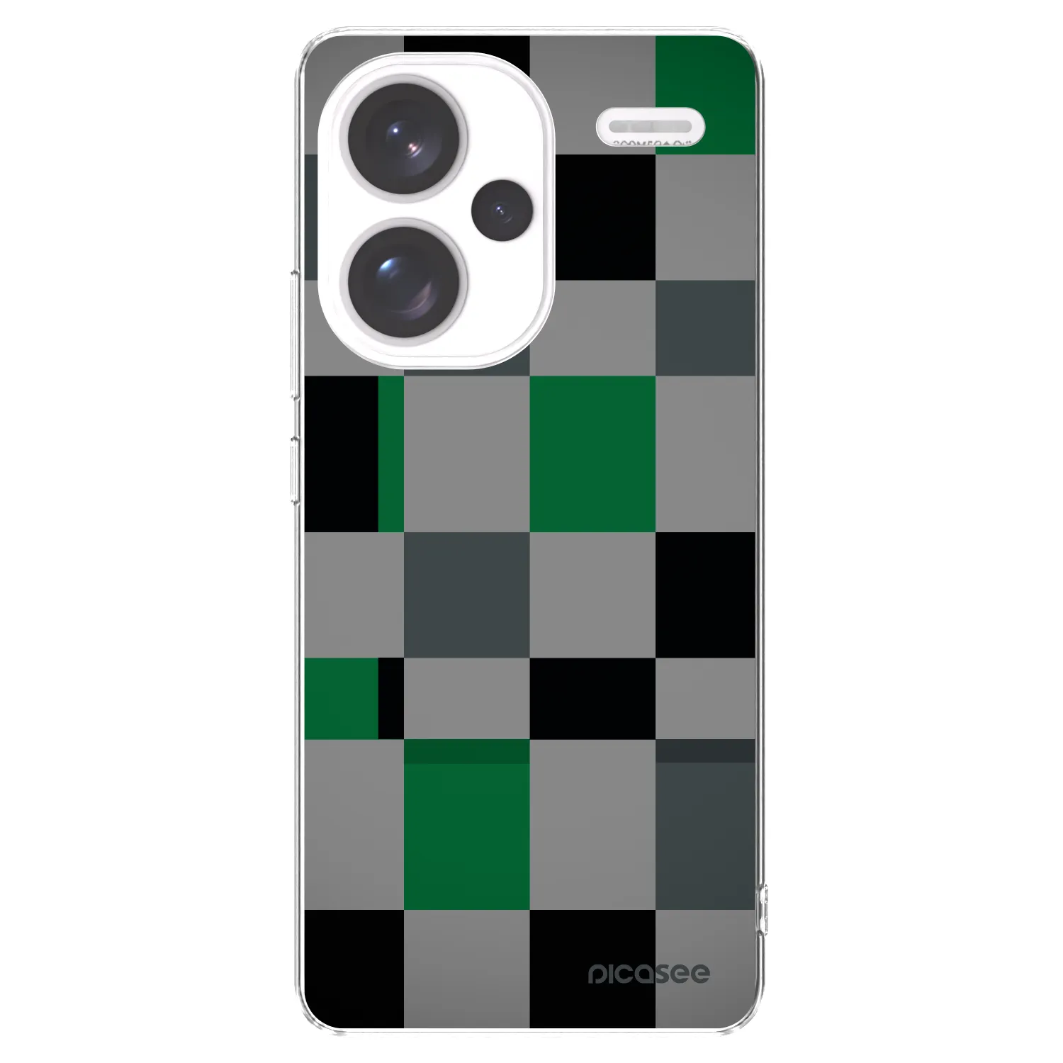 Picasee silikonski prozorni ovitek za Xiaomi Redmi Note 13 Pro+ 5G - Block Grid