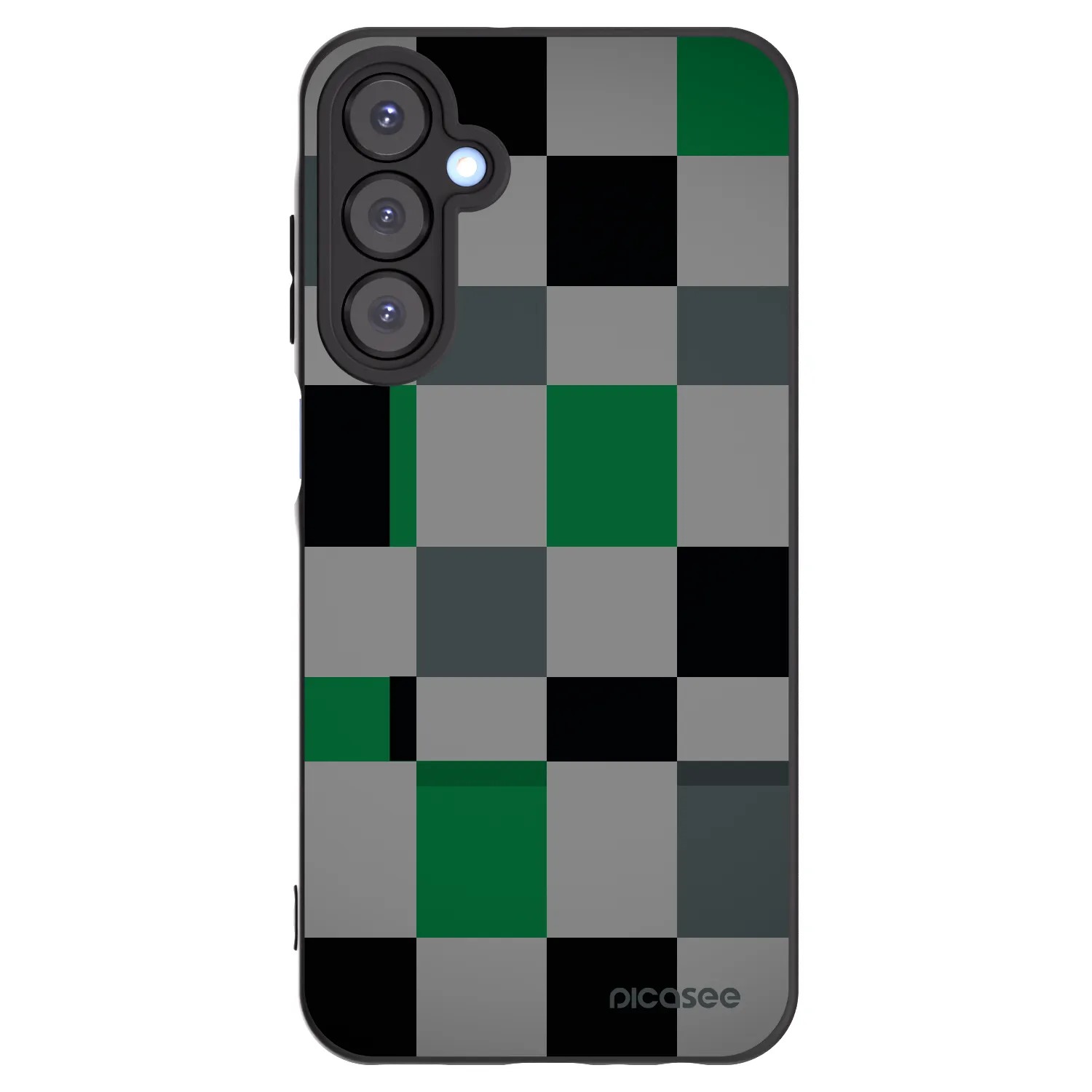 Picasee silikonski črni ovitek za Samsung Galaxy A25 A256B 5G - Block Grid