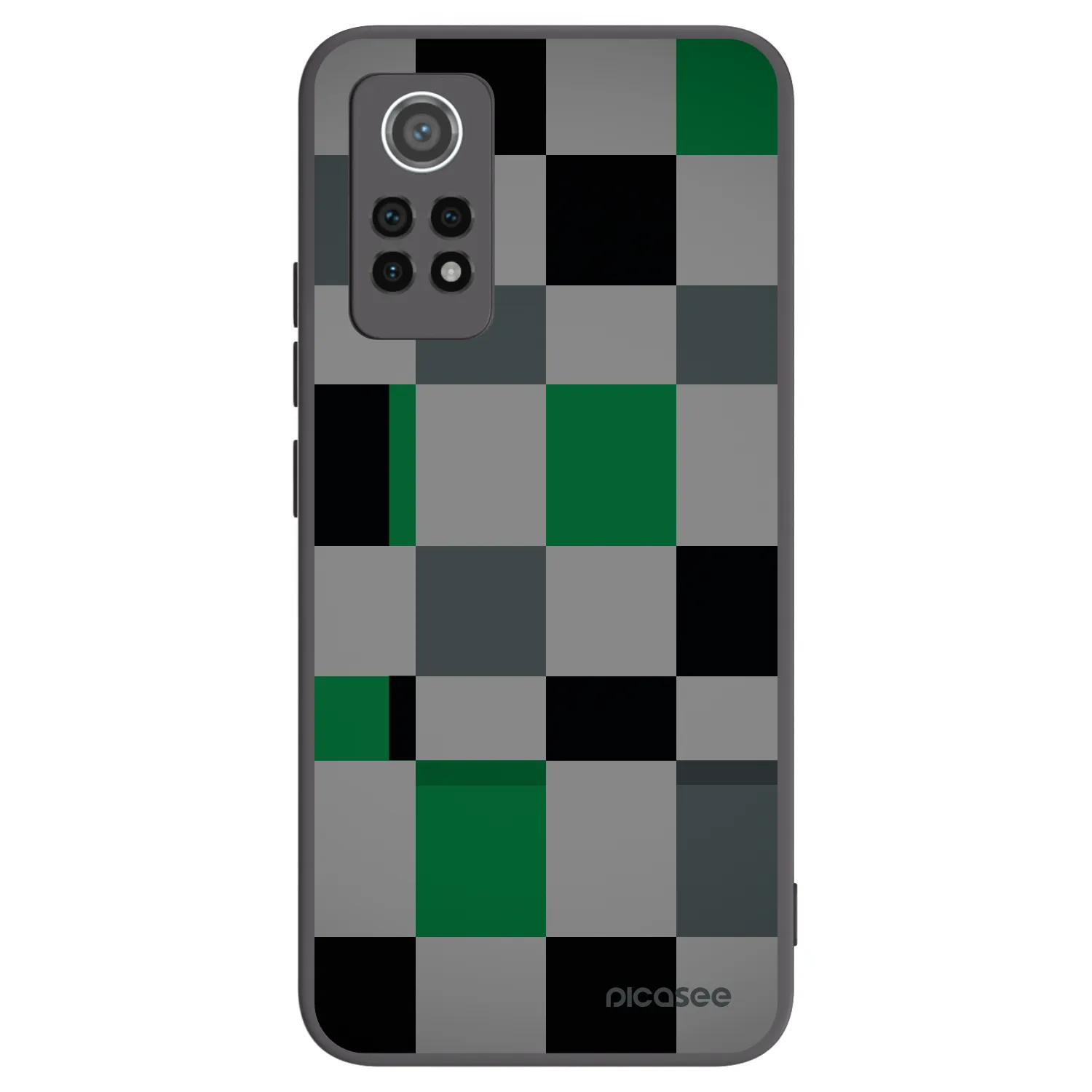 Picasee silikonski črni ovitek za Xiaomi Redmi Note 12 Pro 4G - Block Grid