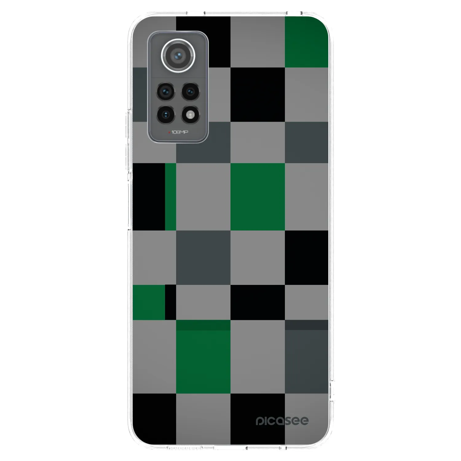 Picasee silikonski prozorni ovitek za Xiaomi Redmi Note 12 Pro 4G - Block Grid