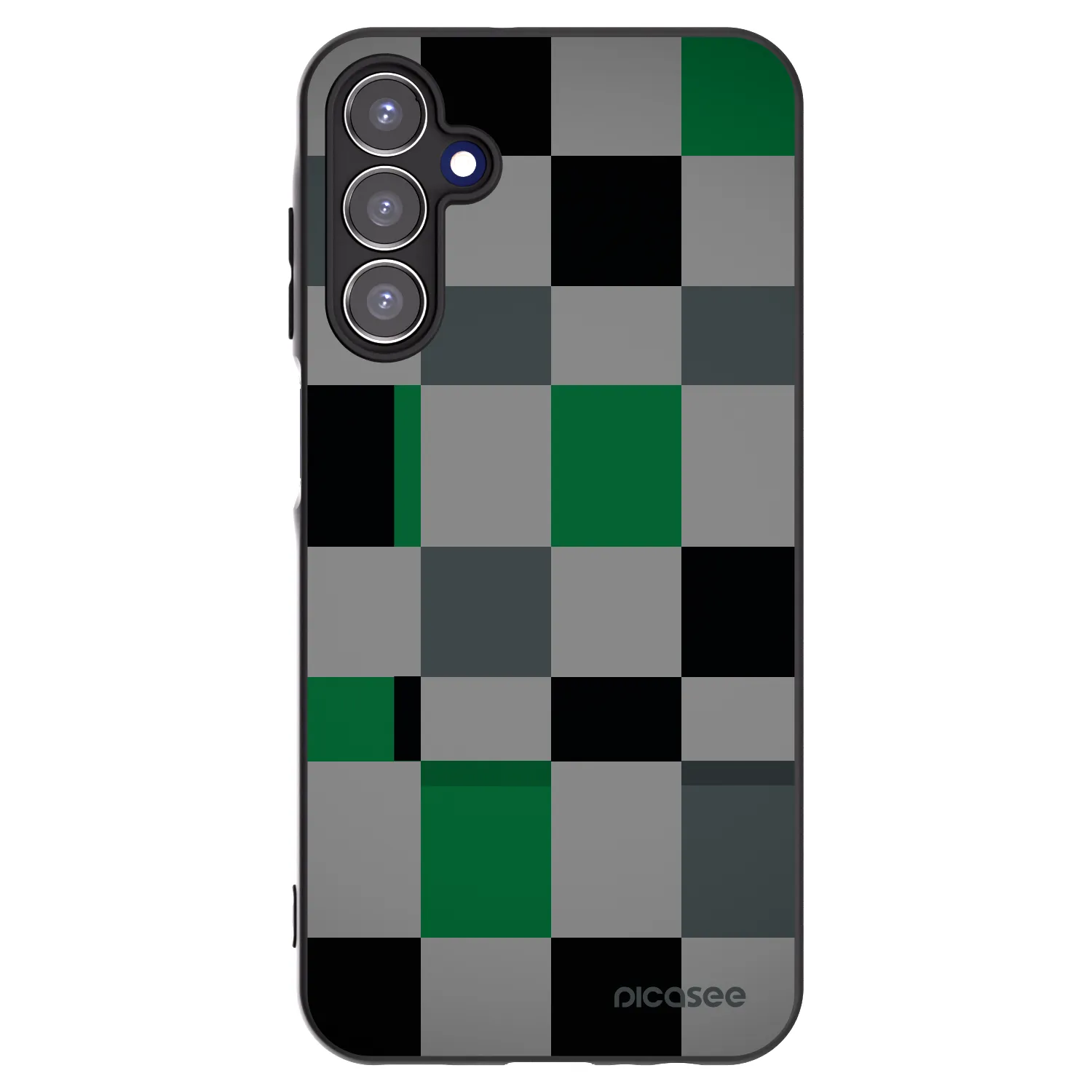 Picasee silikonski črni ovitek za Samsung Galaxy A15 A156B 5G - Block Grid