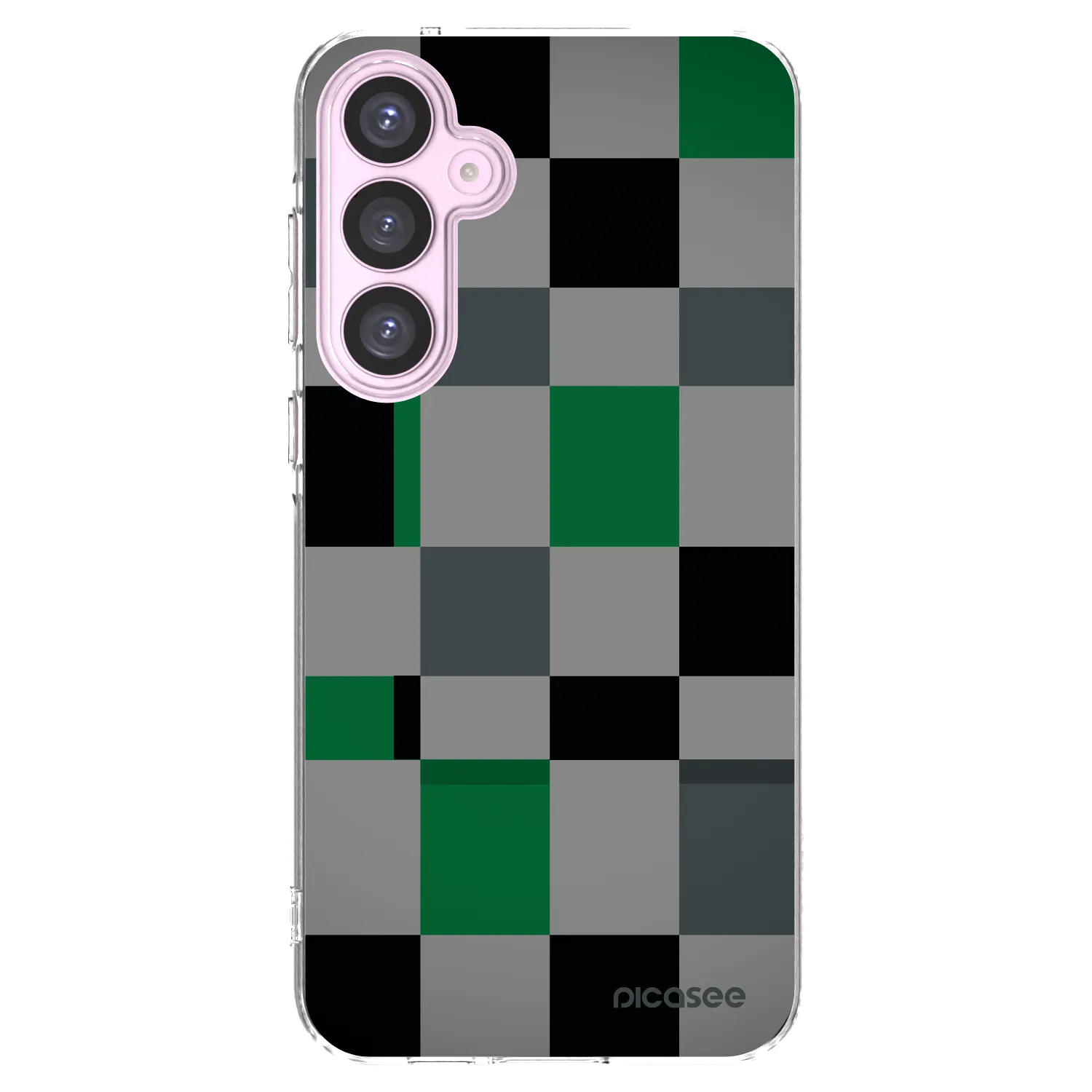 Picasee silikonski prozorni ovitek za Samsung Galaxy A55 5G A556B - Block Grid