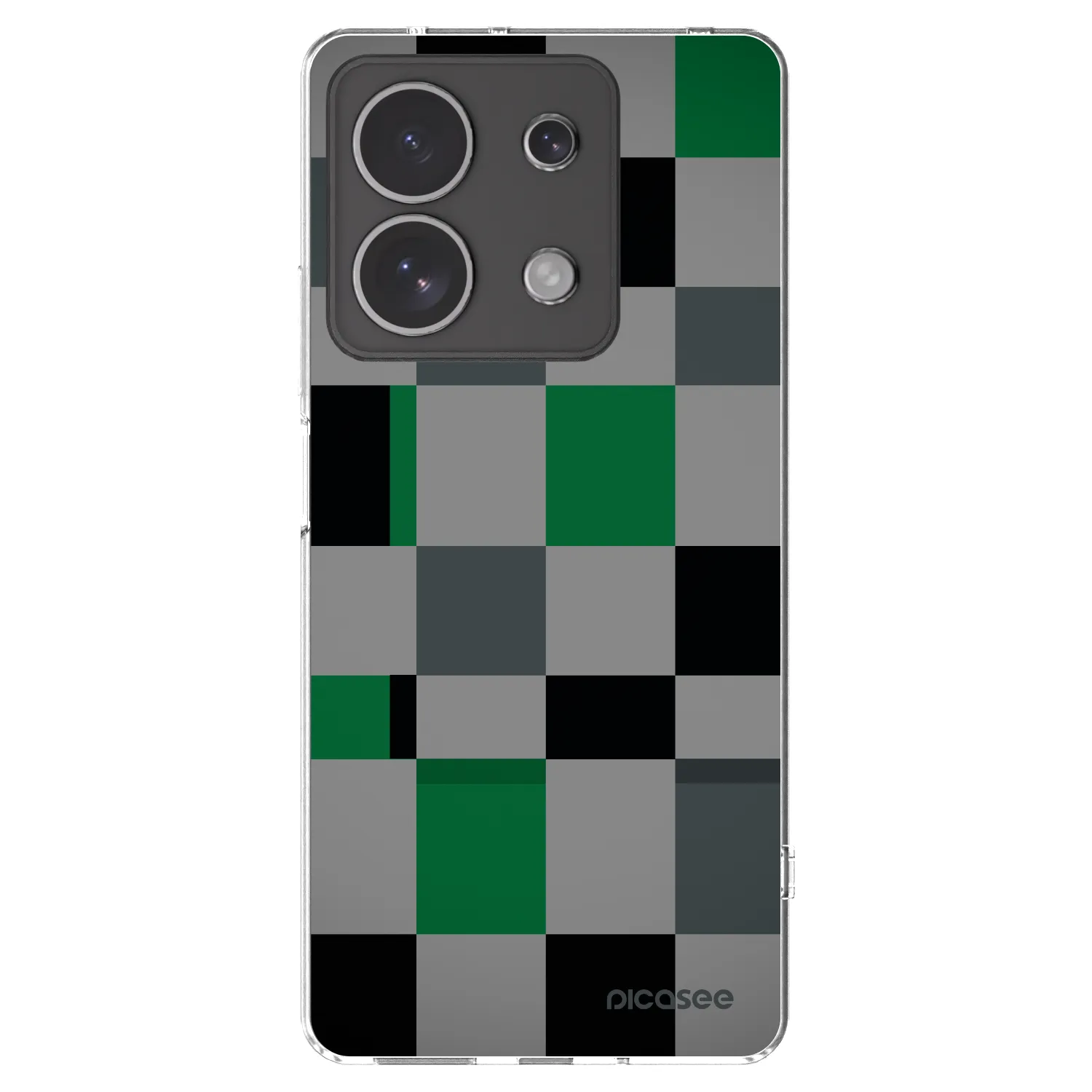 Picasee silikonski prozorni ovitek za Xiaomi Redmi Note 13 4G - Block Grid