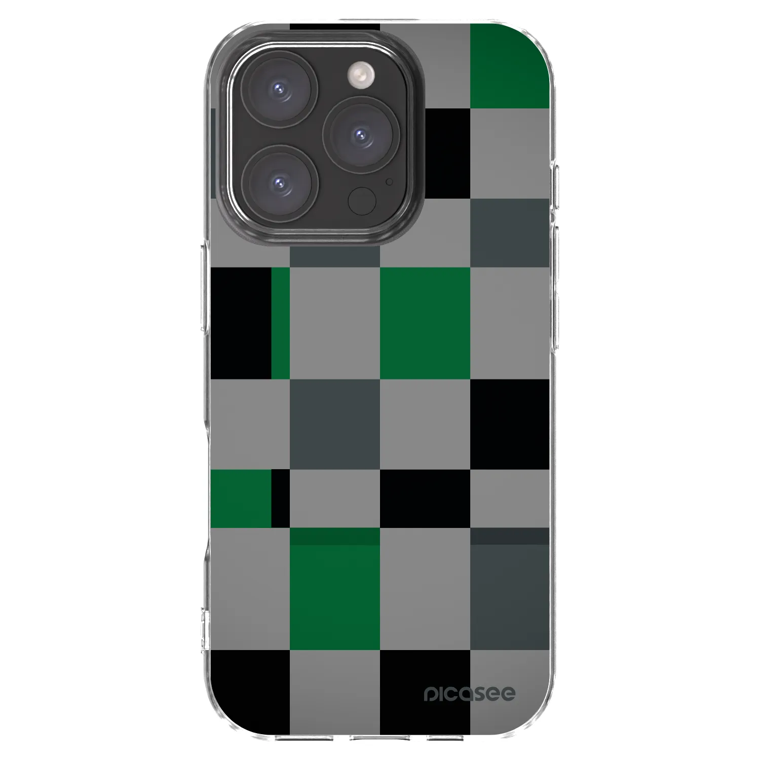 Picasee silikonski prozorni ovitek za Apple iPhone 16 Pro - Block Grid