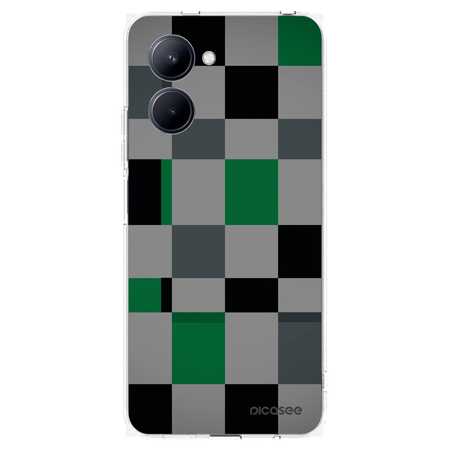Picasee silikonski prozorni ovitek za Realme C33 (2023) - Block Grid