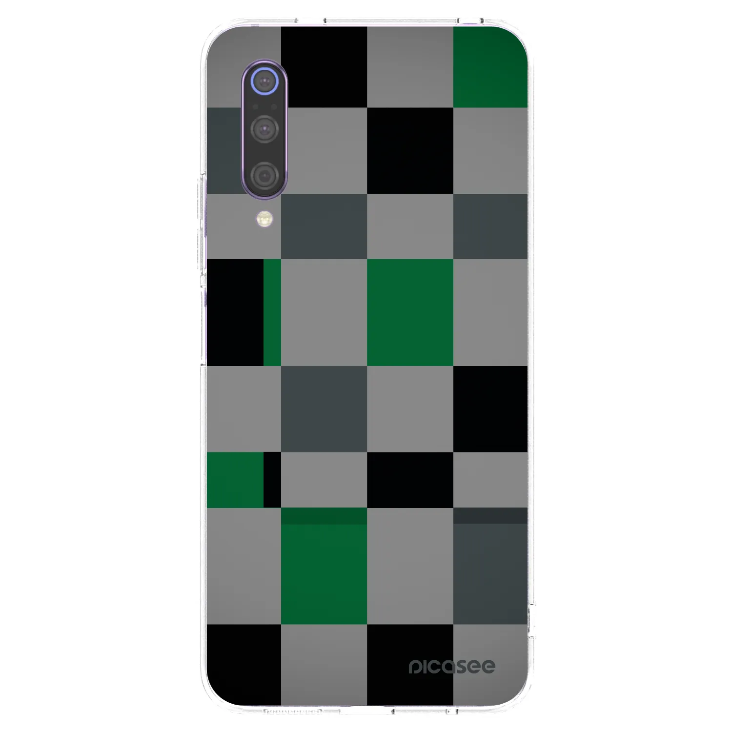 Picasee silikonski prozorni ovitek za Xiaomi Mi 9 - Block Grid