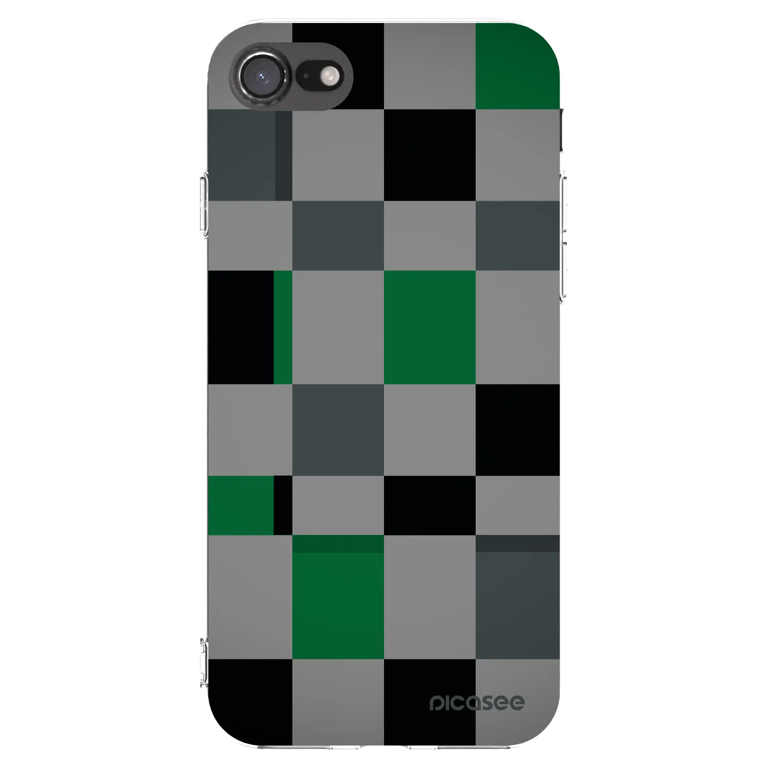 Picasee silikonski prozorni ovitek za Apple iPhone 7 - Block Grid