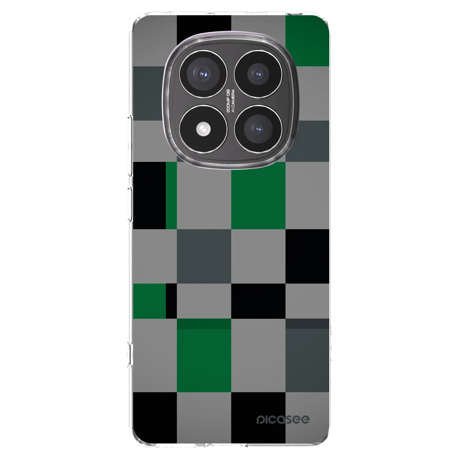 Picasee silikonski prozorni ovitek za Xiaomi Redmi Note 14 Pro+ 5G - Block Grid