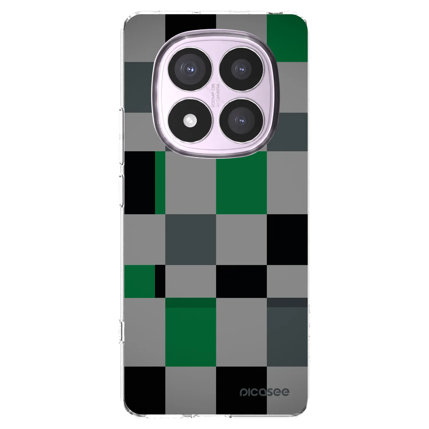 Picasee silikonski prozorni ovitek za Xiaomi Redmi Note 14 Pro 5G - Block Grid