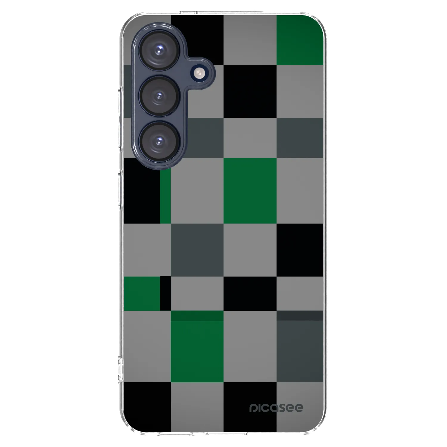 Picasee silikonski prozorni ovitek za Samsung Galaxy S25 5G - Block Grid