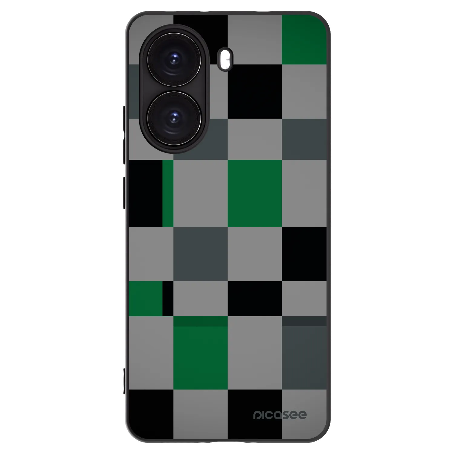 Picasee silikonski črni ovitek za Xiaomi Poco X7 Pro 5G - Block Grid