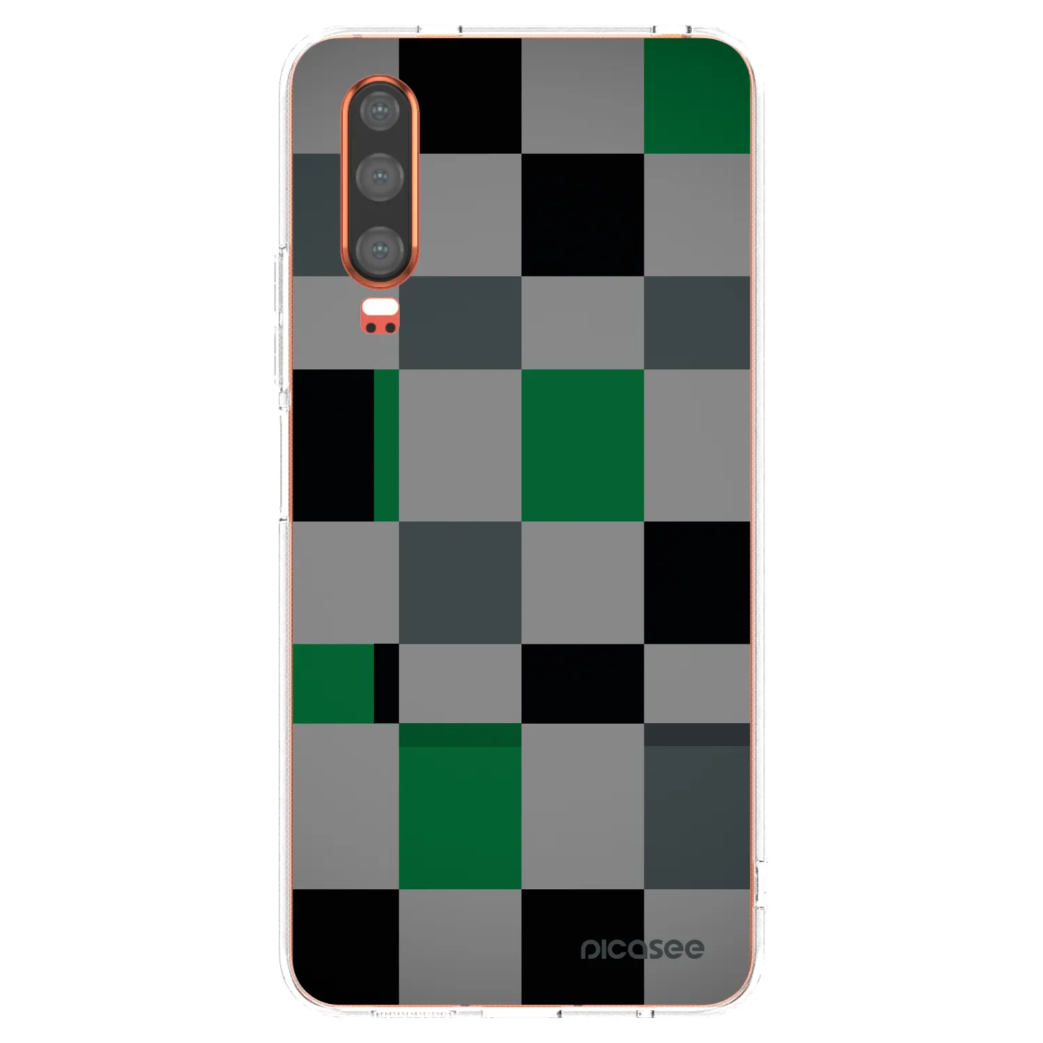 Picasee silikonski prozorni ovitek za Huawei P30 - Block Grid