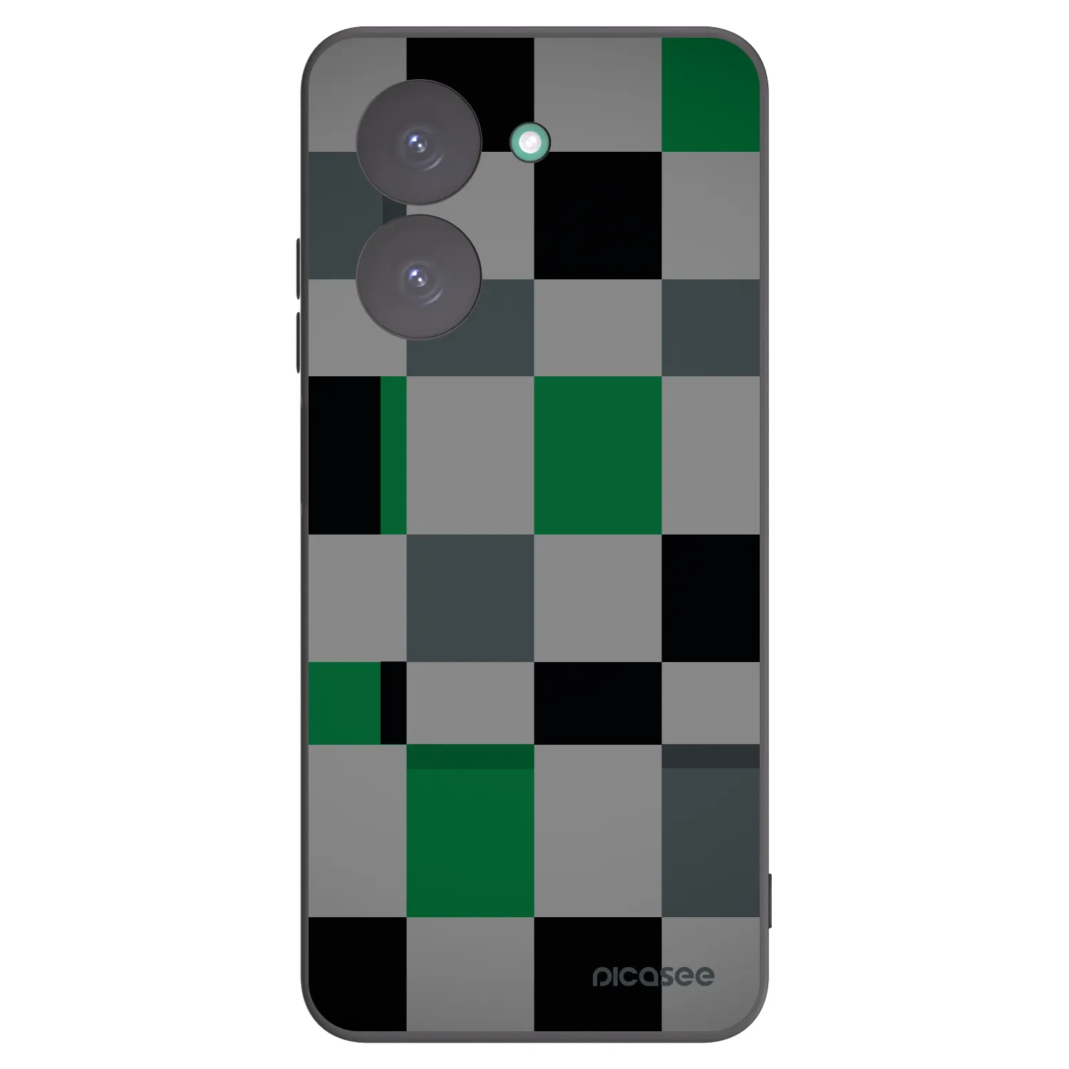 Picasee silikonski črni ovitek za Xiaomi Redmi A5 - Block Grid