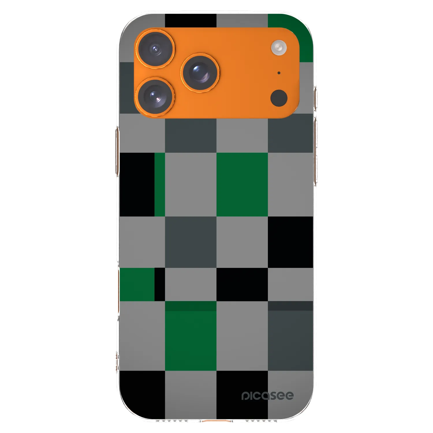 Picasee silikonski prozorni ovitek za Apple iPhone 17 Pro Max - Block Grid