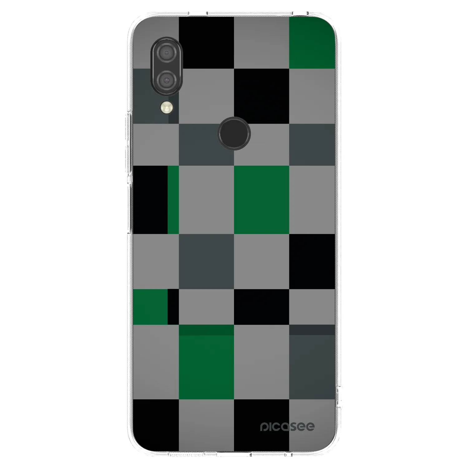 Picasee silikonski prozorni ovitek za Xiaomi Redmi 7 - Block Grid