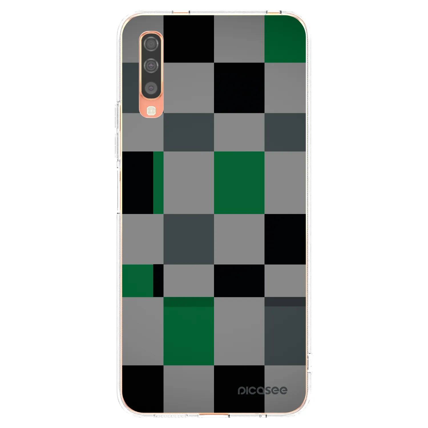 Picasee silikonski prozorni ovitek za Samsung Galaxy A70 A705F - Block Grid