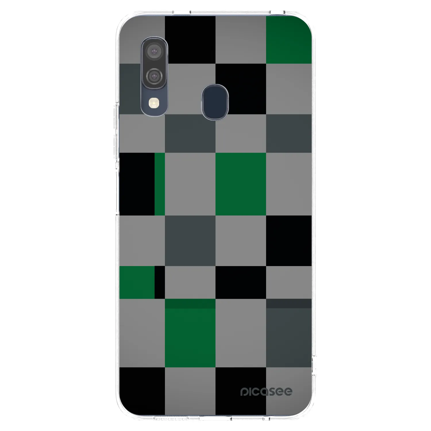 Picasee silikonski prozorni ovitek za Samsung Galaxy A40 A405F - Block Grid