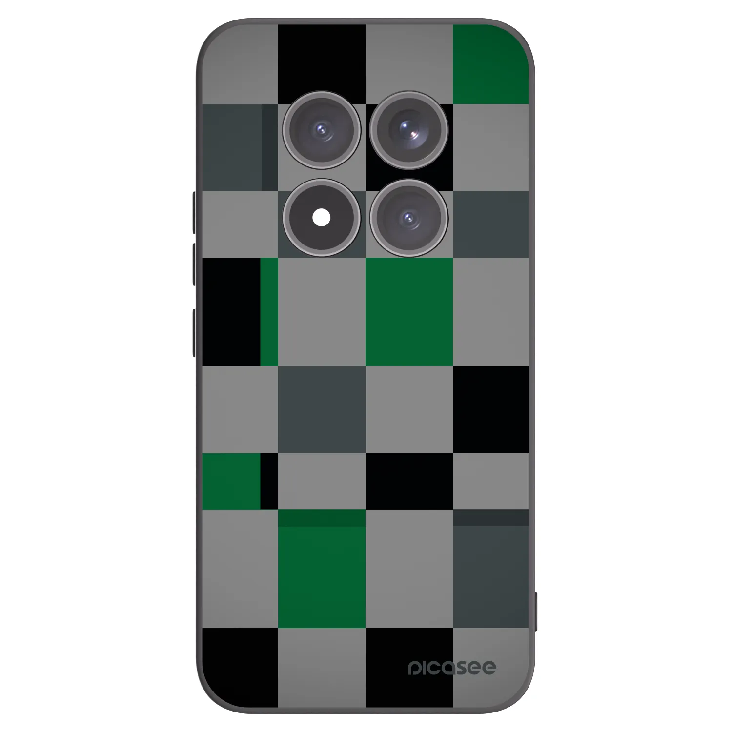 Picasee silikonski črni ovitek za Xiaomi Redmi Note 15 Pro+ - Block Grid