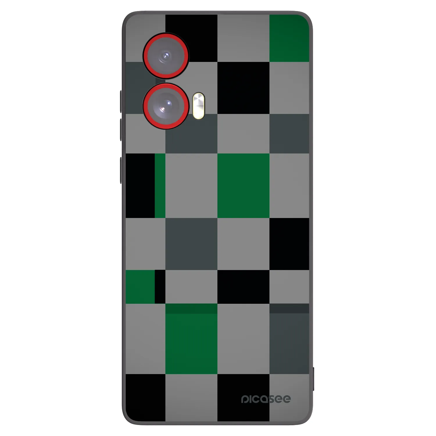 Picasee silikonski črni ovitek za Motorola Edge 50 Fusion - Block Grid