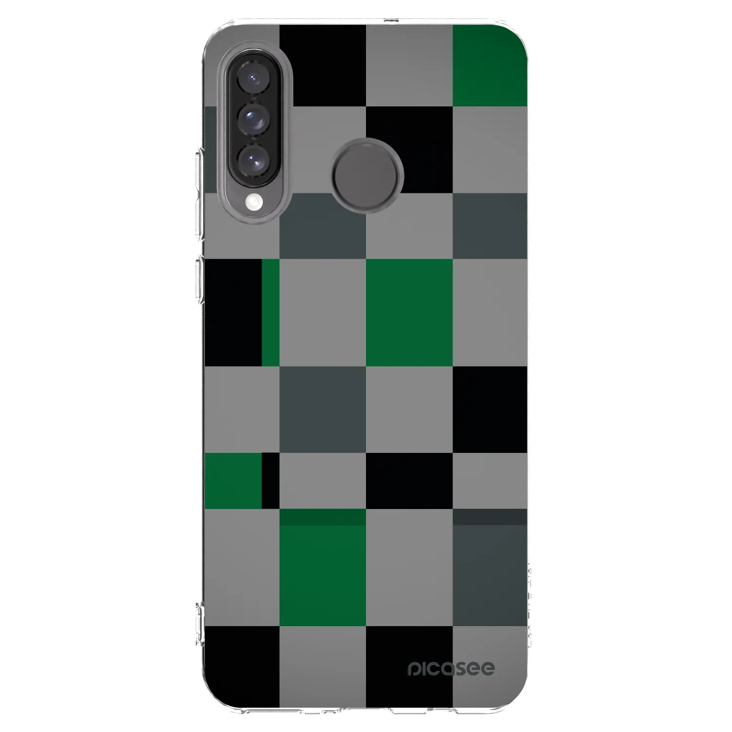 Picasee silikonski prozorni ovitek za Huawei P30 Lite - Block Grid
