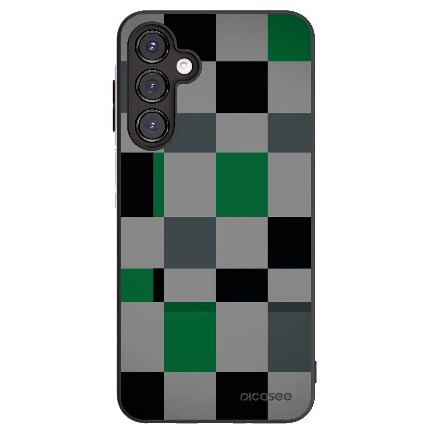 Picasee silikonski črni ovitek za Samsung Galaxy A16 4G - Block Grid