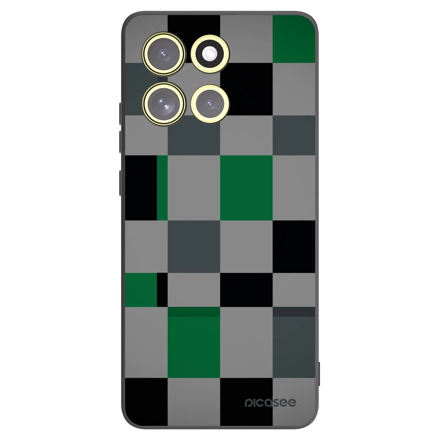 Picasee silikonski črni ovitek za Motorola Moto G86 Power 5G - Block Grid