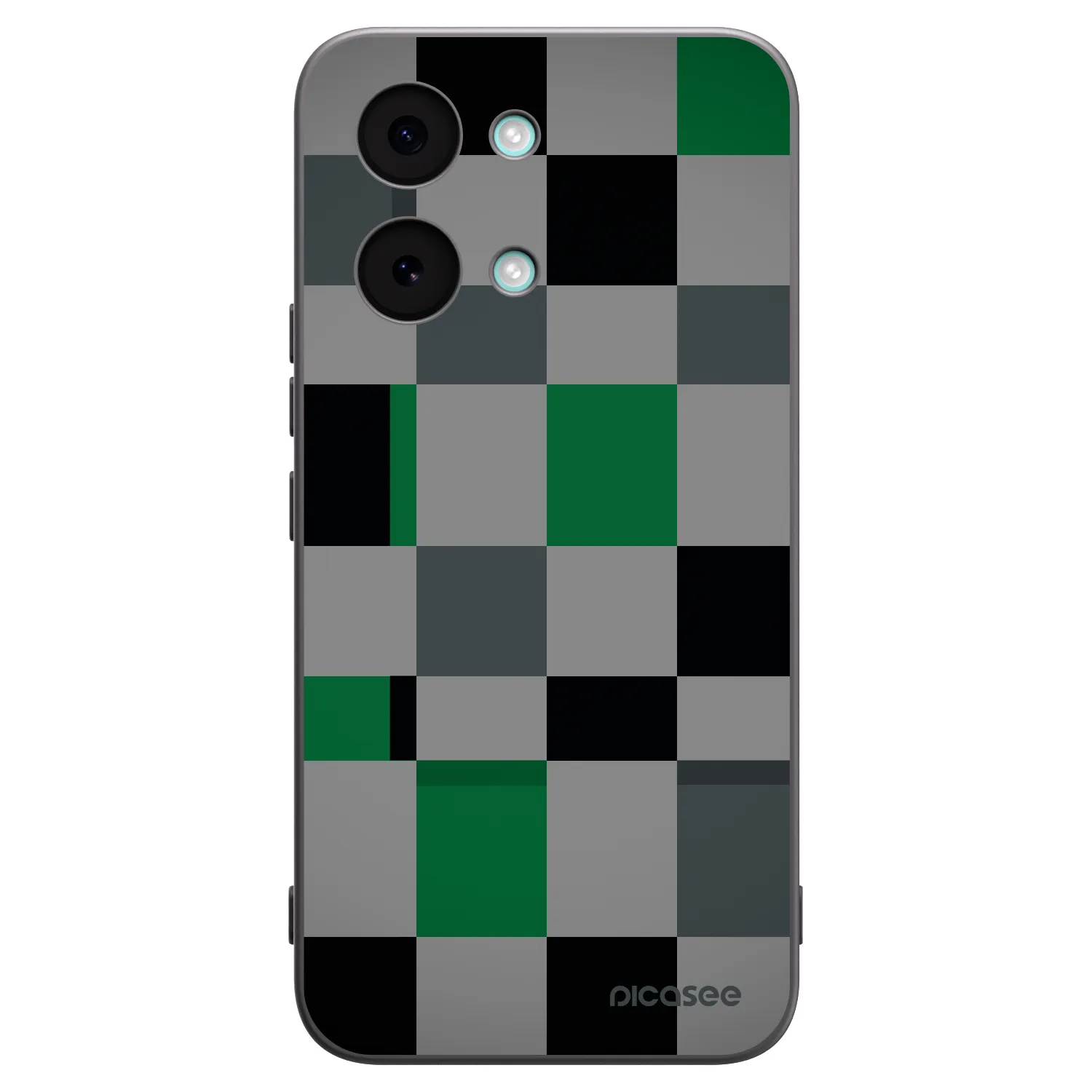Picasee silikonski črni ovitek za Xiaomi Poco X8 Pro Max - Block Grid