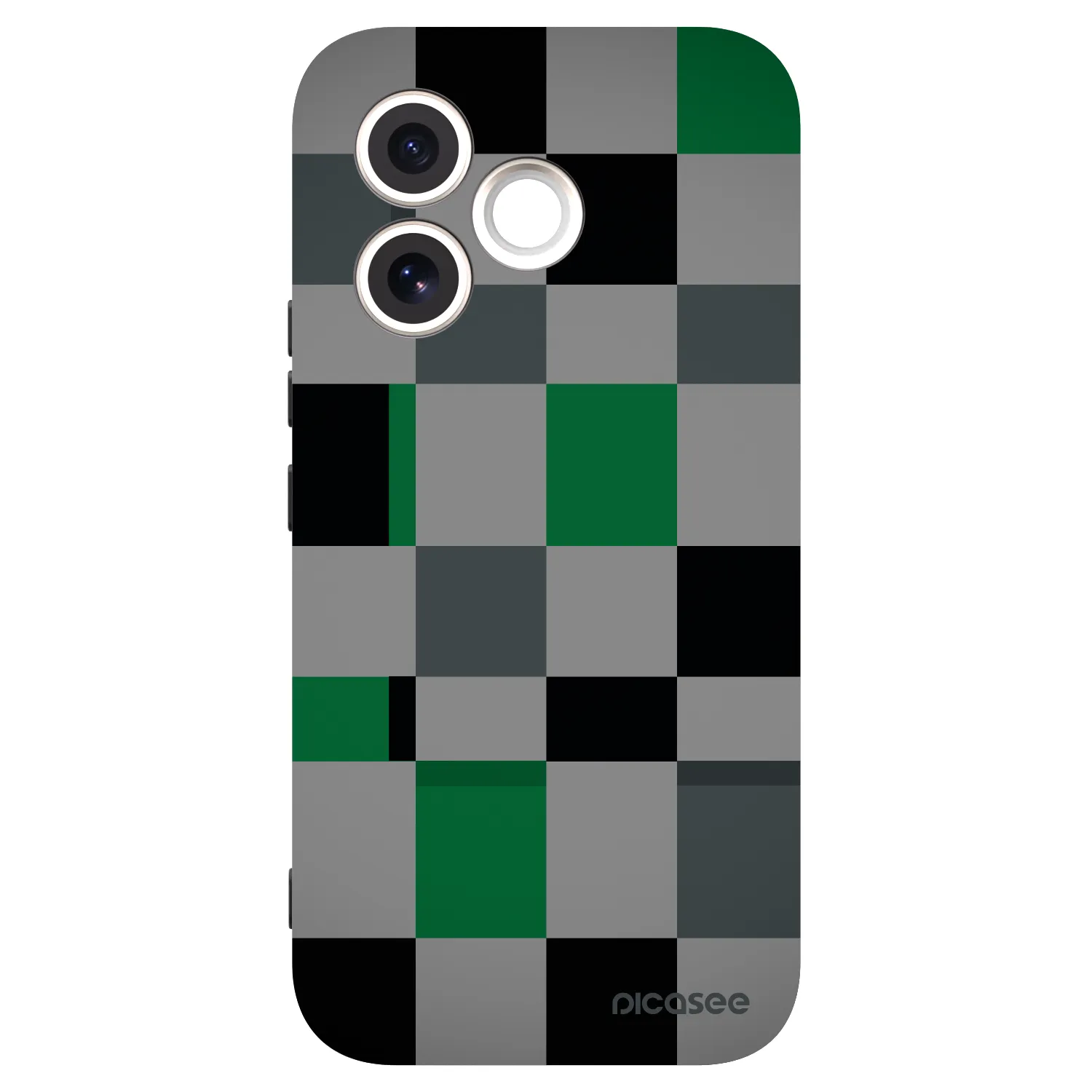 Picasee silikonski črni ovitek za Honor 600 Lite - Block Grid