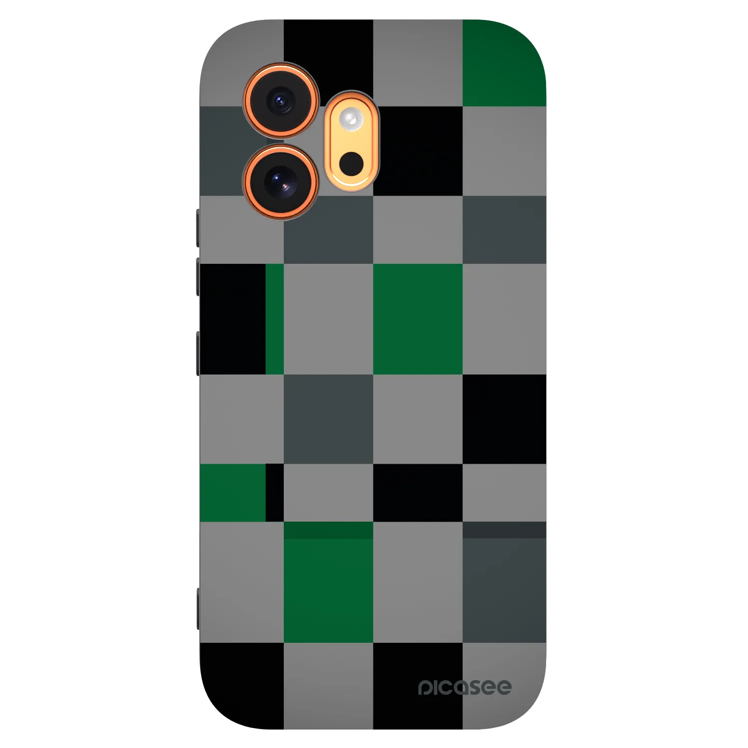 Picasee silikonski črni ovitek za Honor 600 - Block Grid
