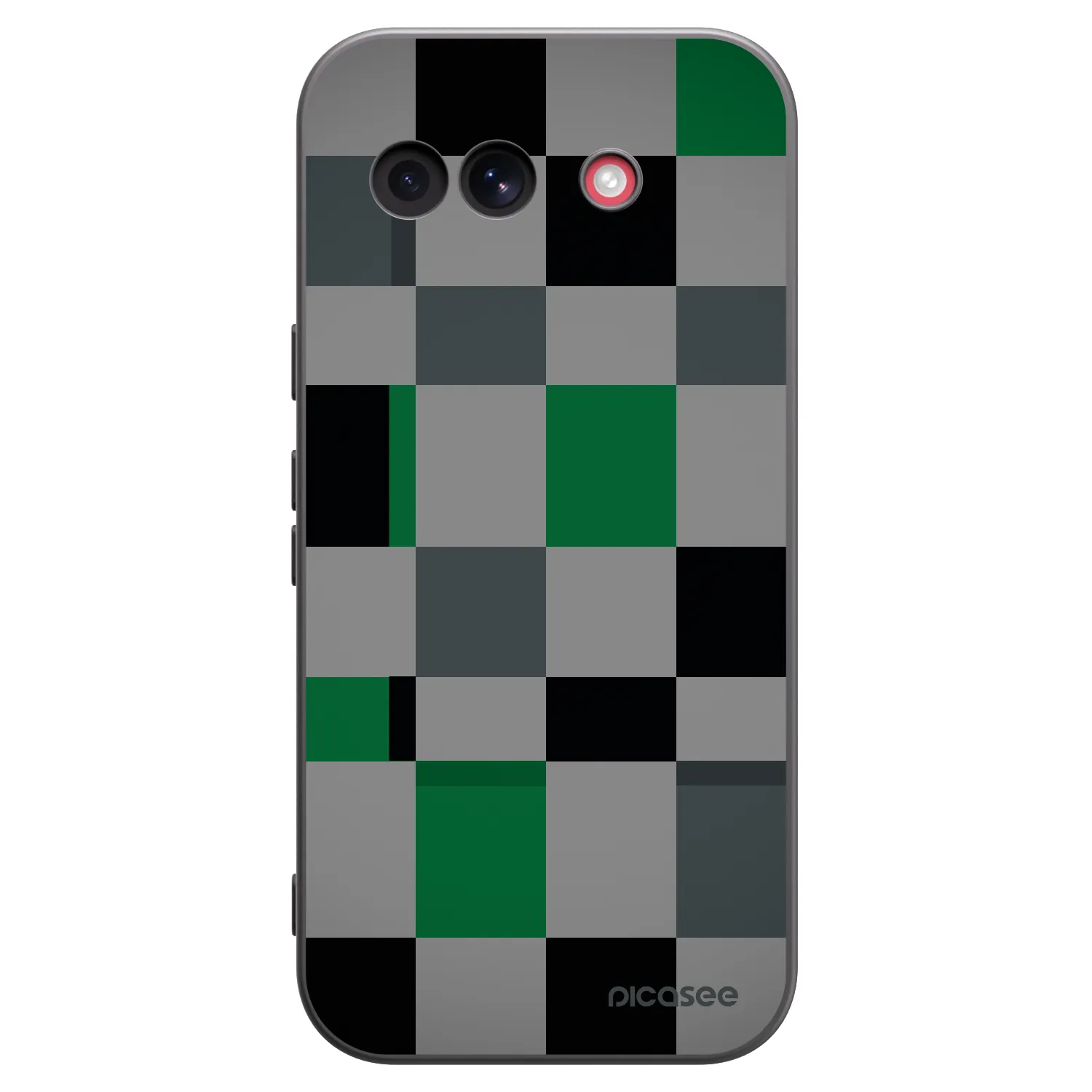 Picasee silikonski črni ovitek za Google Pixel 10a - Block Grid