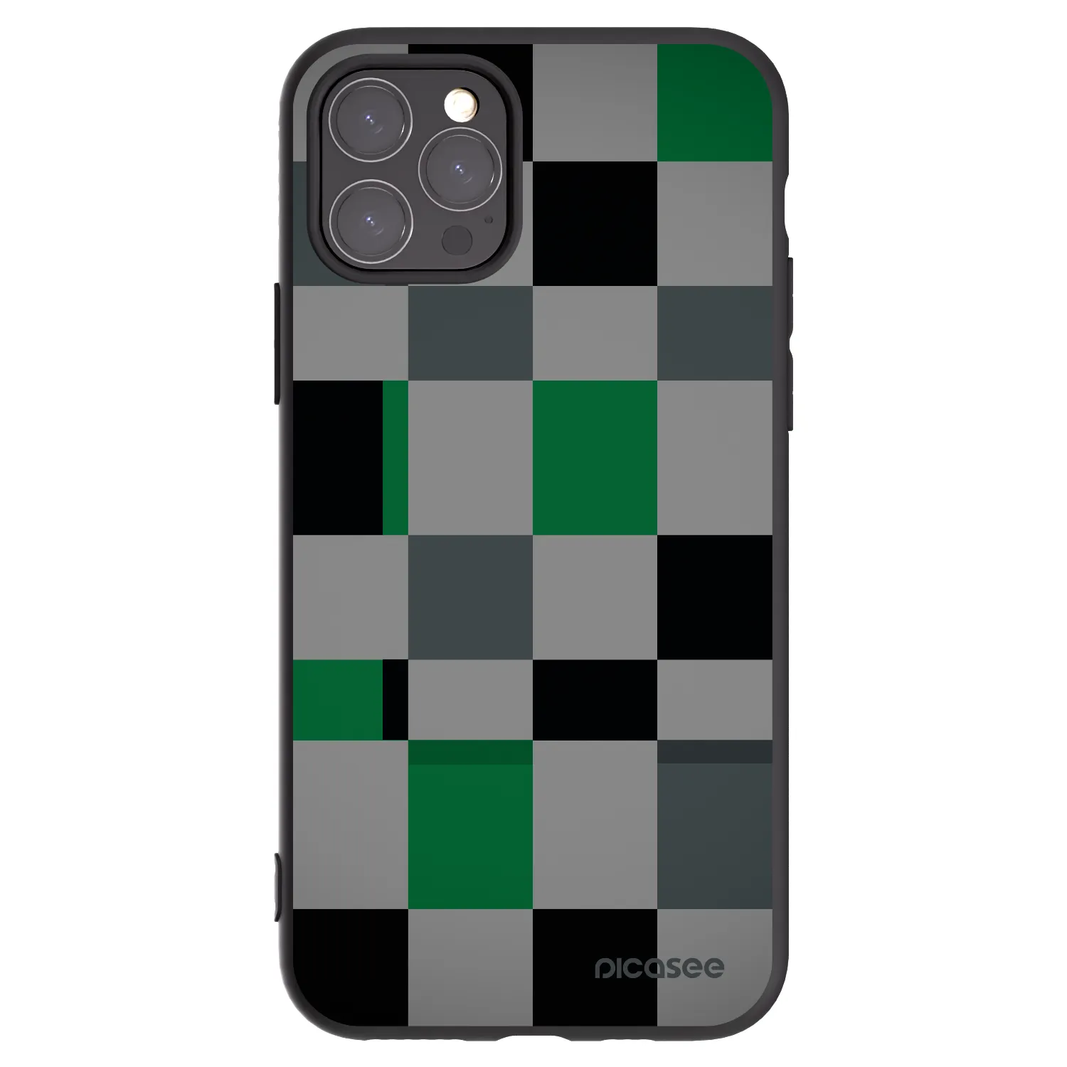 Picasee silikonski črni ovitek za Apple iPhone 11 Pro - Block Grid