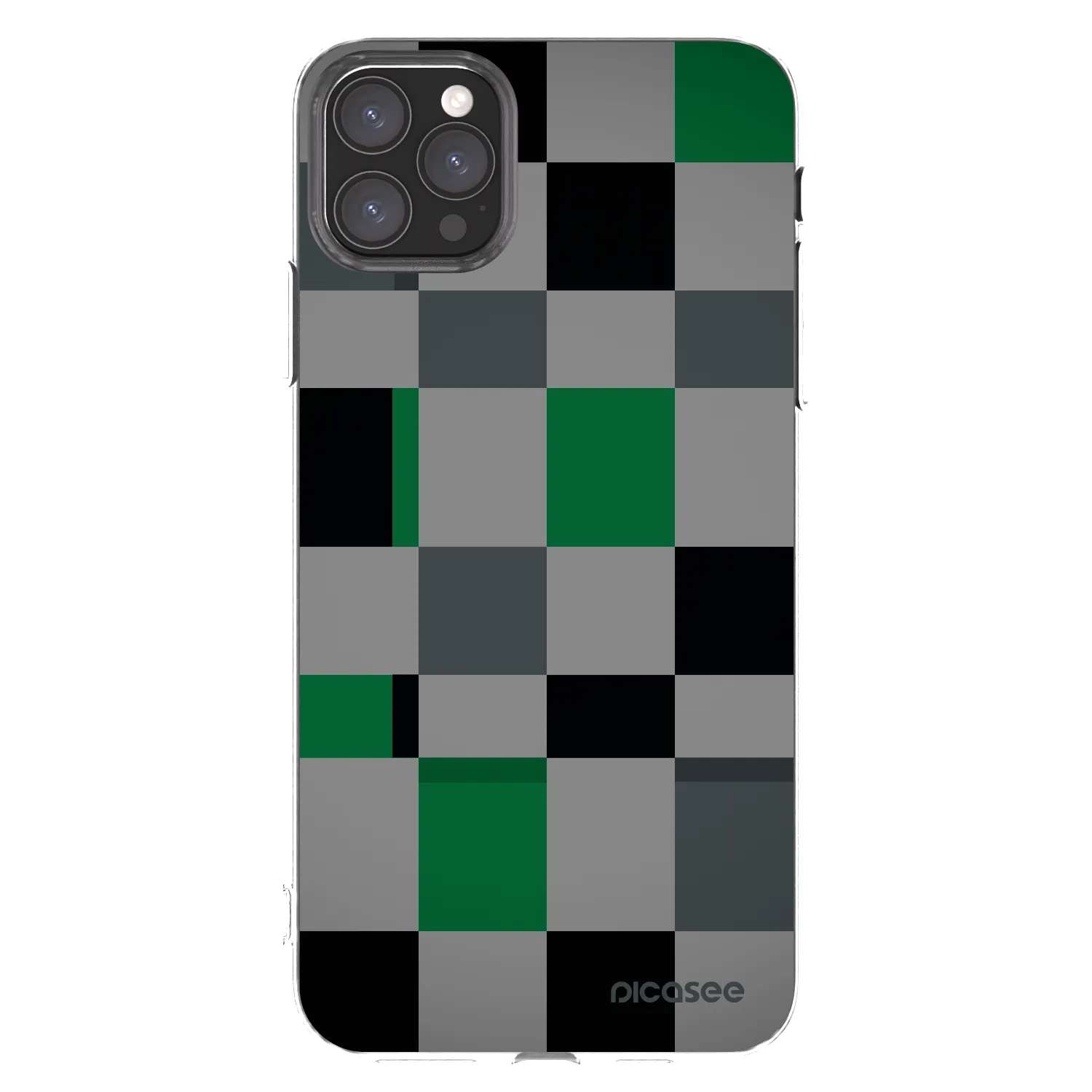 Picasee silikonski prozorni ovitek za Apple iPhone 11 Pro Max - Block Grid