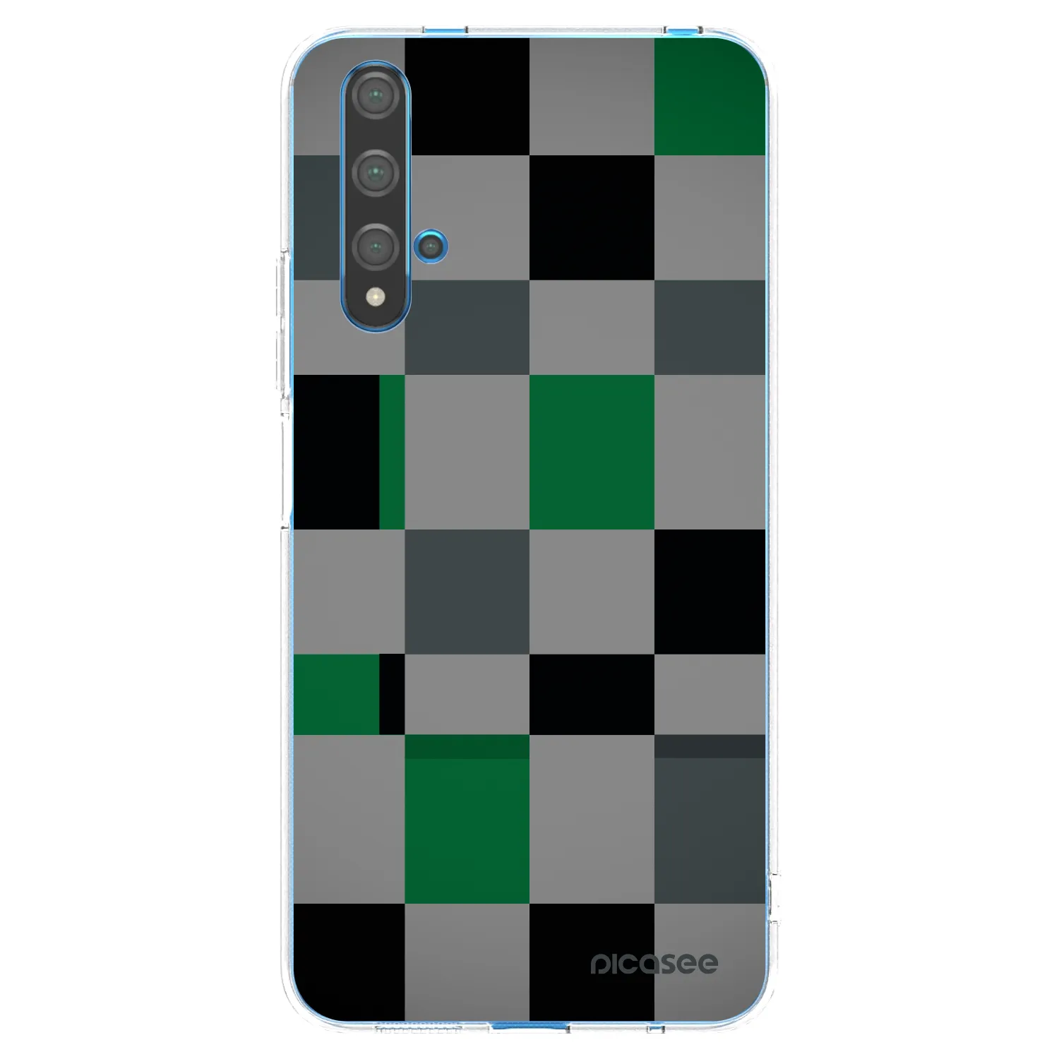 Picasee silikonski prozorni ovitek za Huawei Nova 5T - Block Grid
