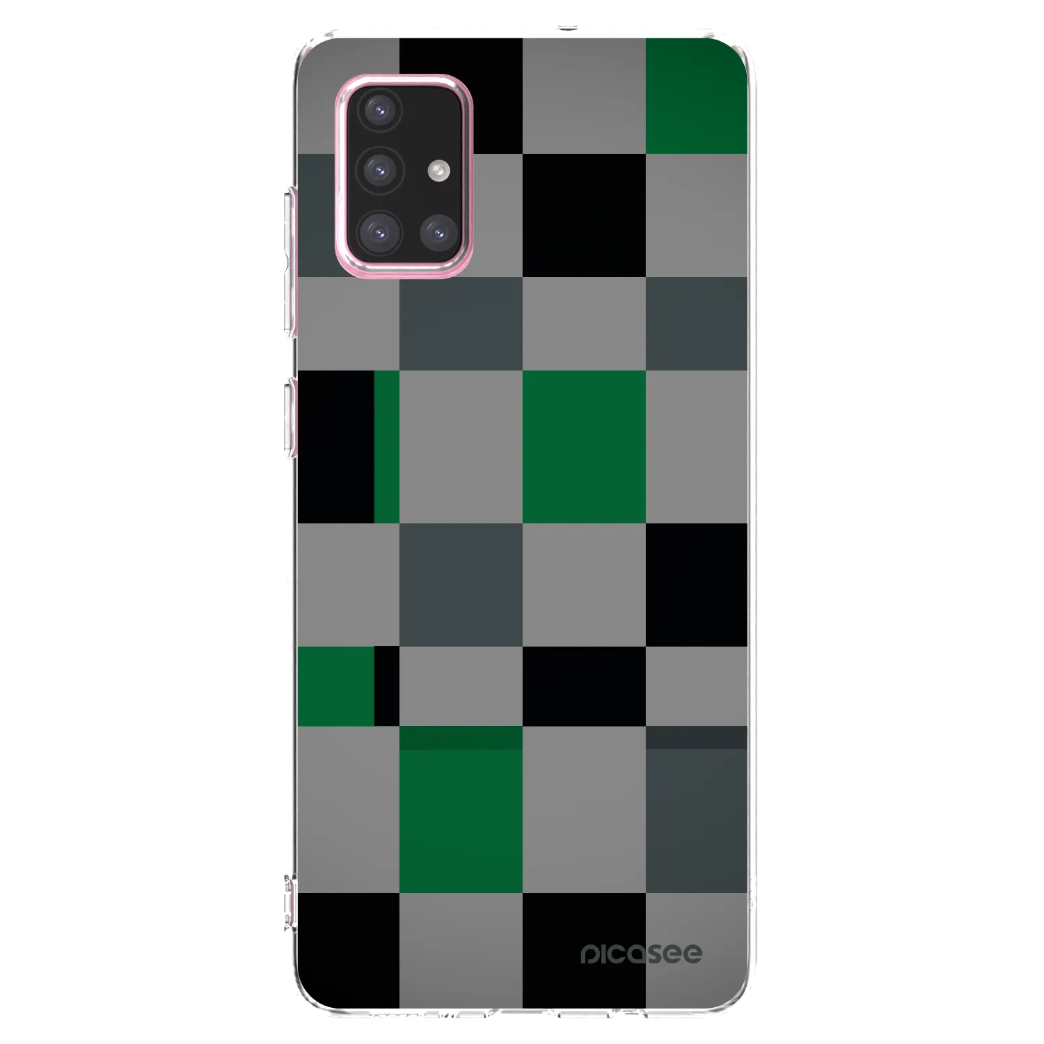 Picasee silikonski prozorni ovitek za Samsung Galaxy A71 A715F - Block Grid