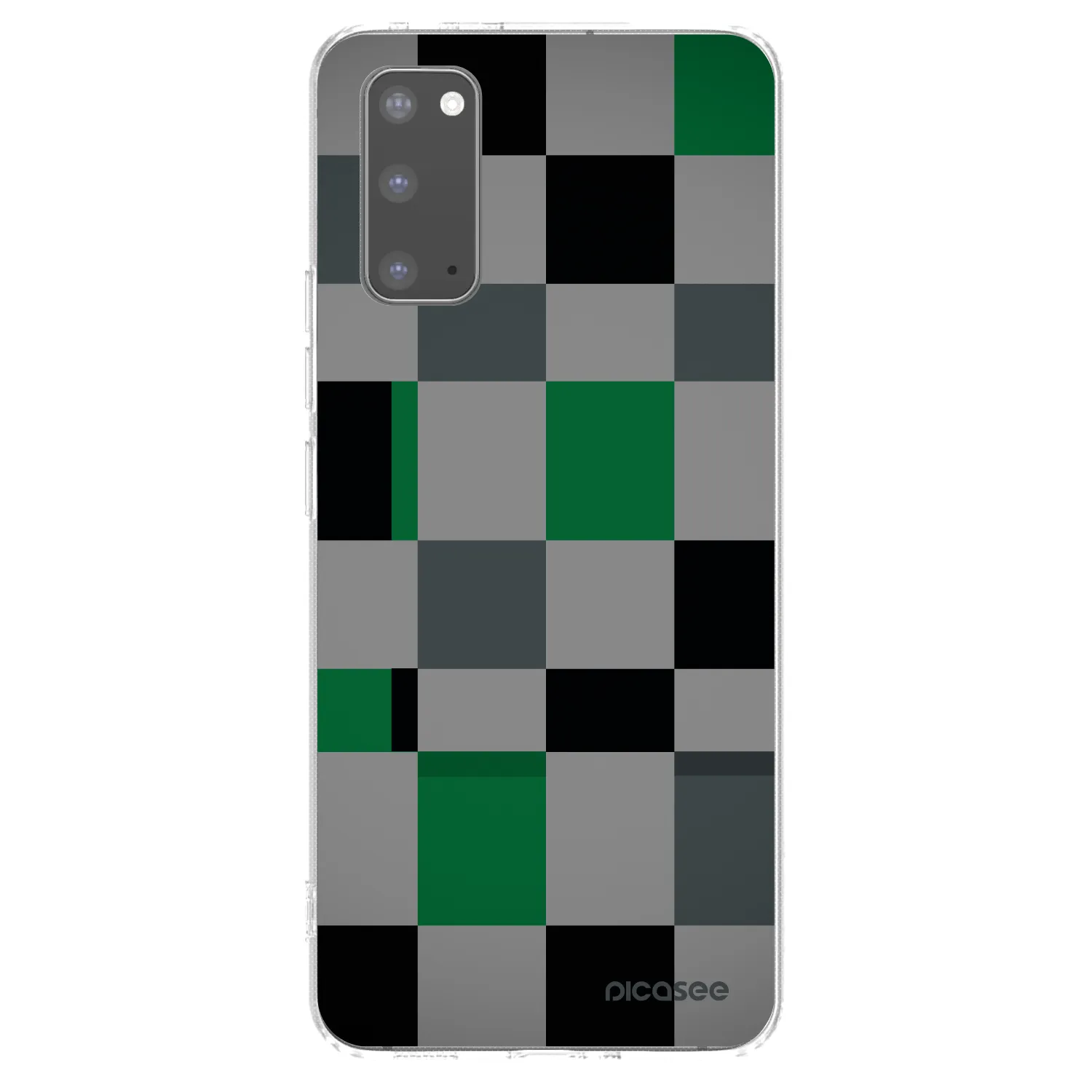 Picasee silikonski prozorni ovitek za Samsung Galaxy S20 G980F - Block Grid