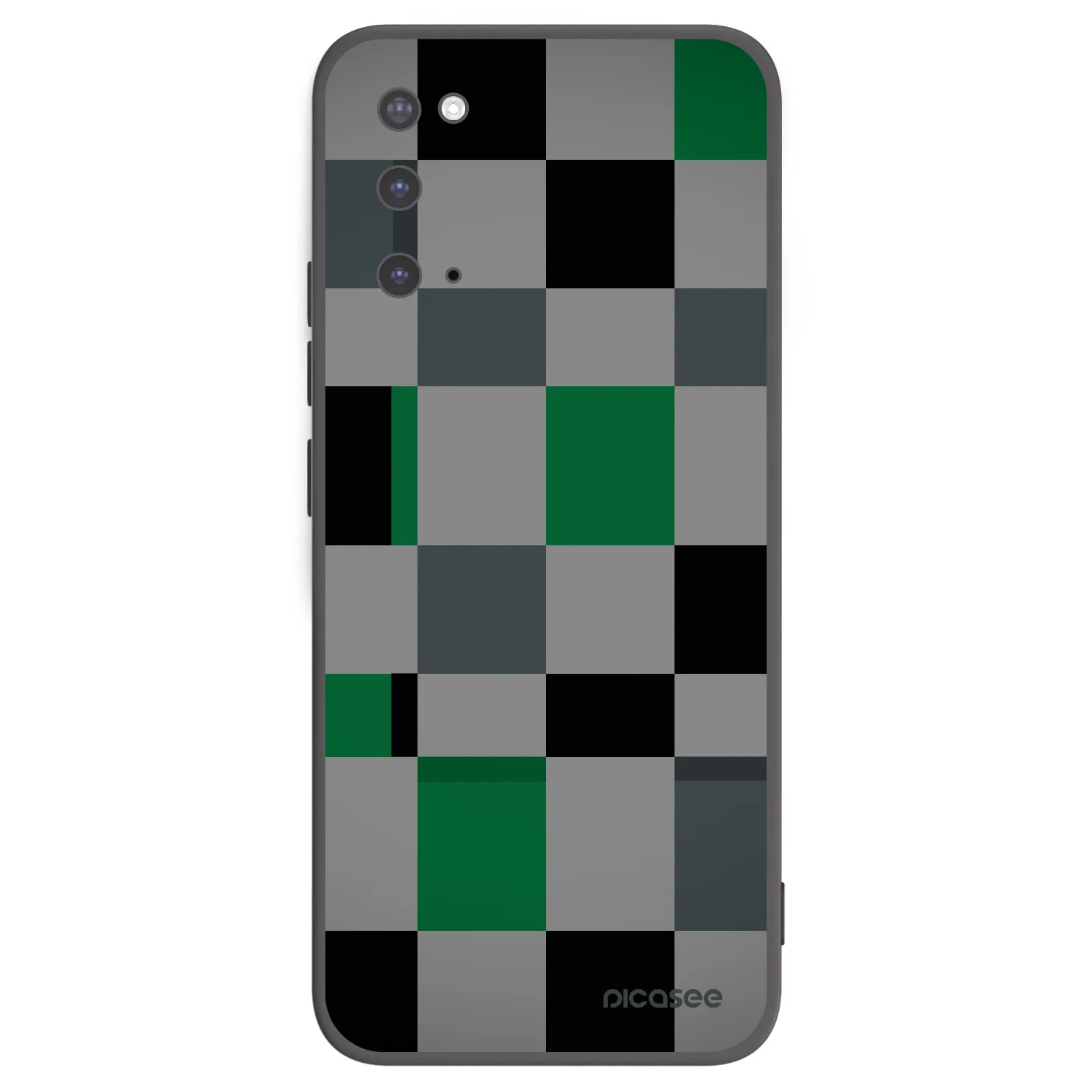 Picasee silikonski črni ovitek za Samsung Galaxy S20 G980F - Block Grid