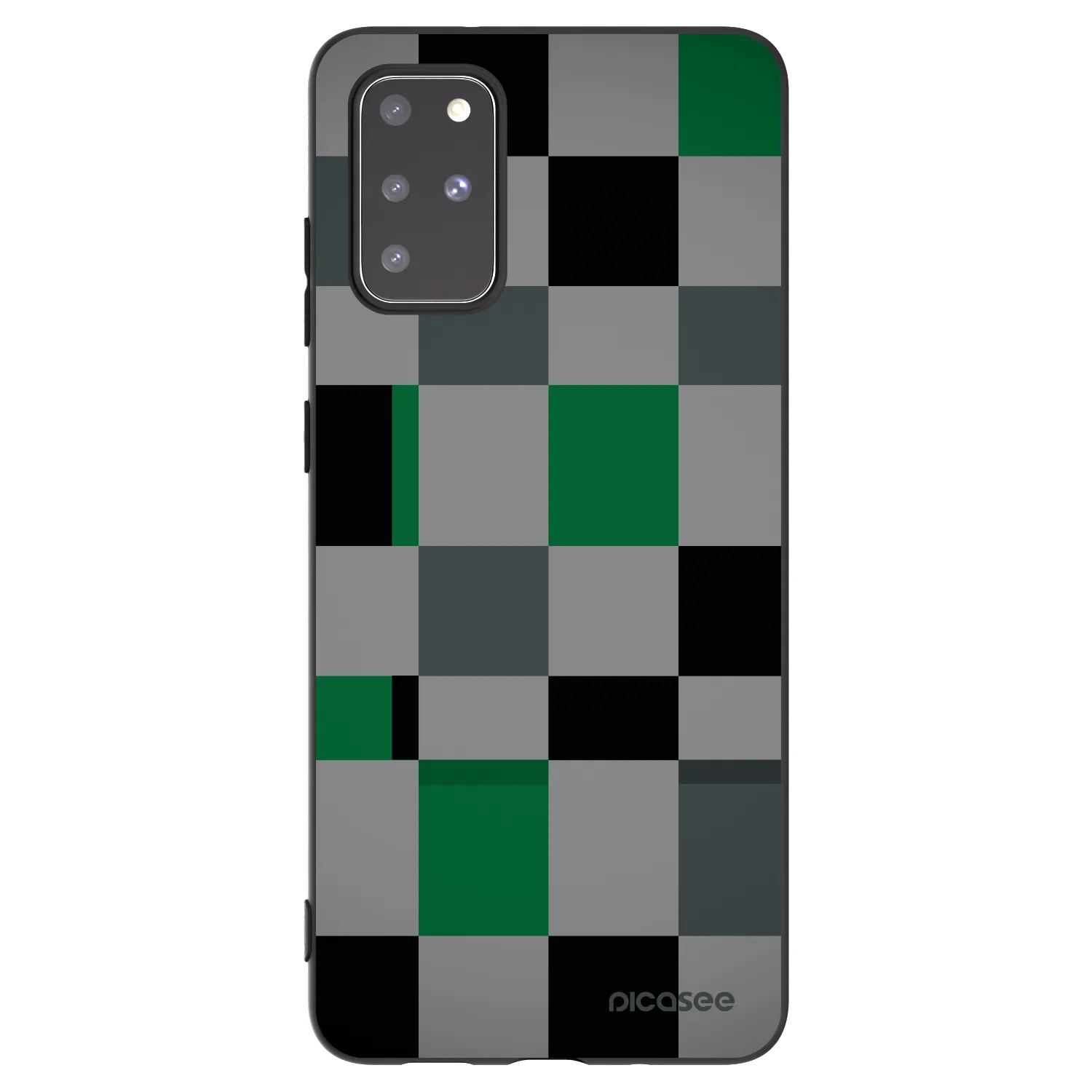 Picasee silikonski črni ovitek za Samsung Galaxy S20+ G985F - Block Grid