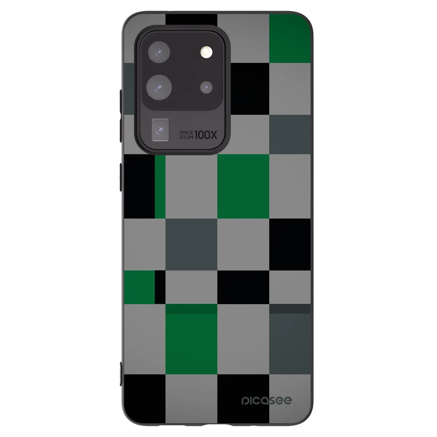 Picasee silikonski črni ovitek za Samsung Galaxy S20 Ultra 5G G988F - Block Grid