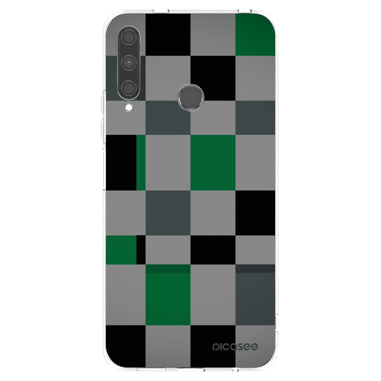 Picasee silikonski prozorni ovitek za Huawei P40 Lite E - Block Grid