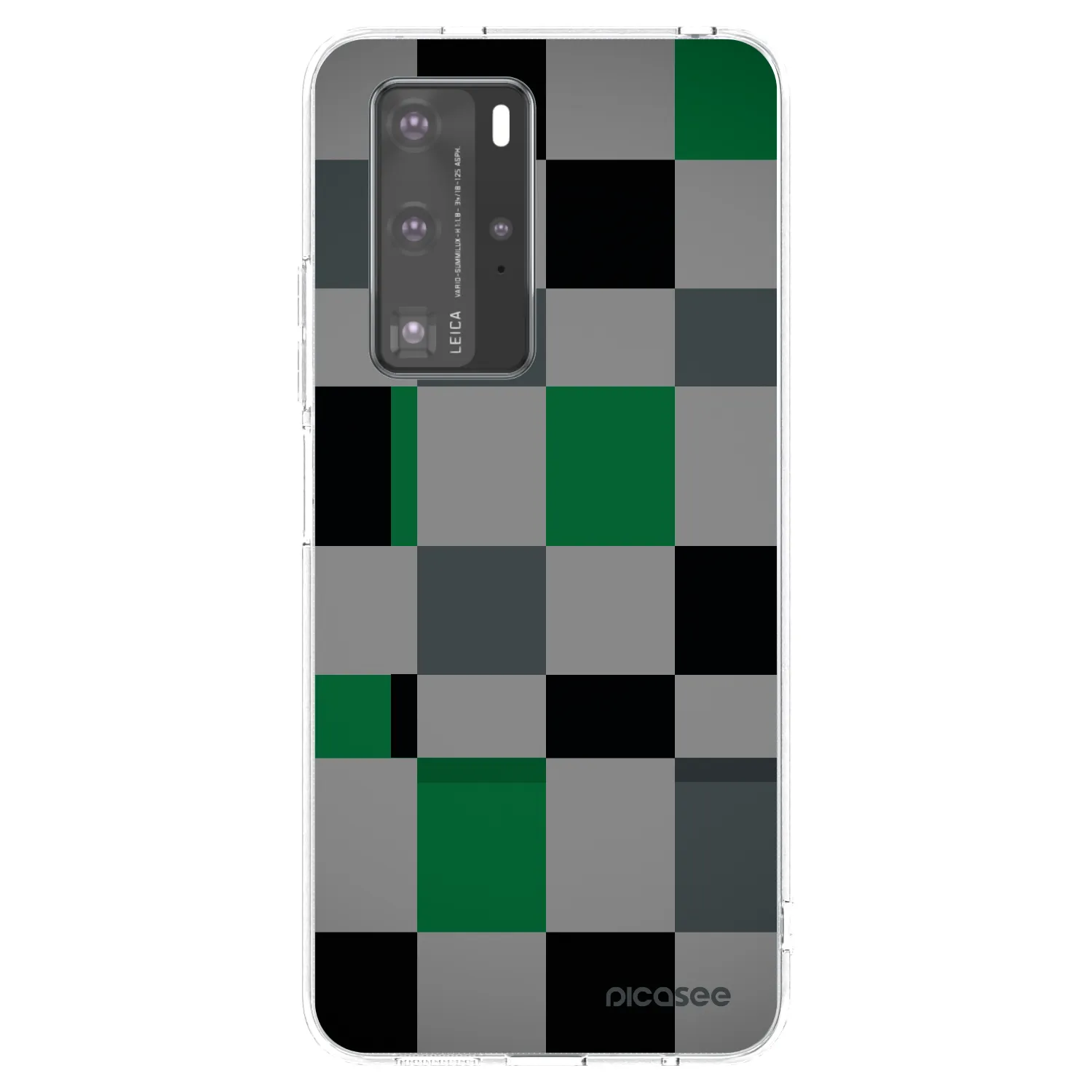 Picasee silikonski prozorni ovitek za Huawei P40 Pro - Block Grid