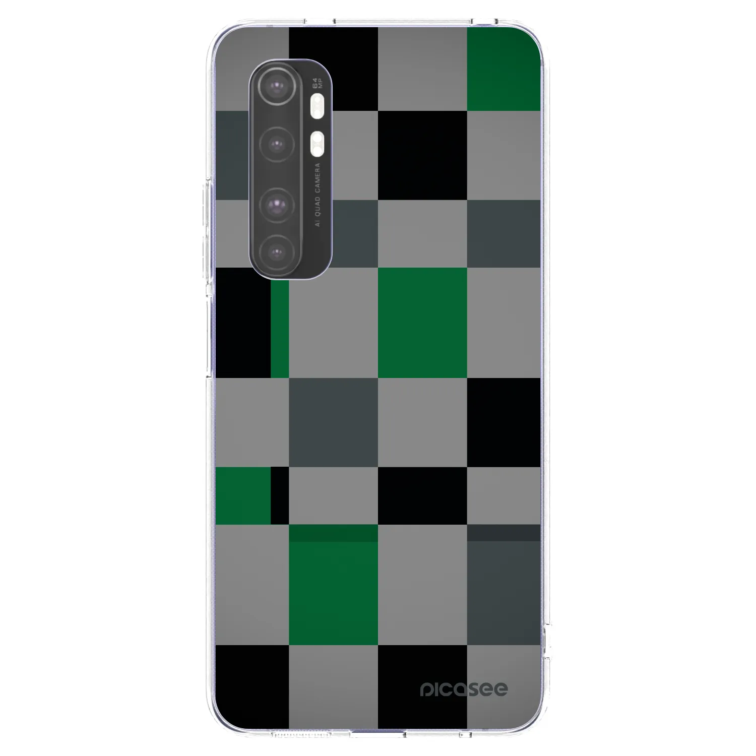Picasee silikonski prozorni ovitek za Xiaomi Mi Note 10 Lite - Block Grid